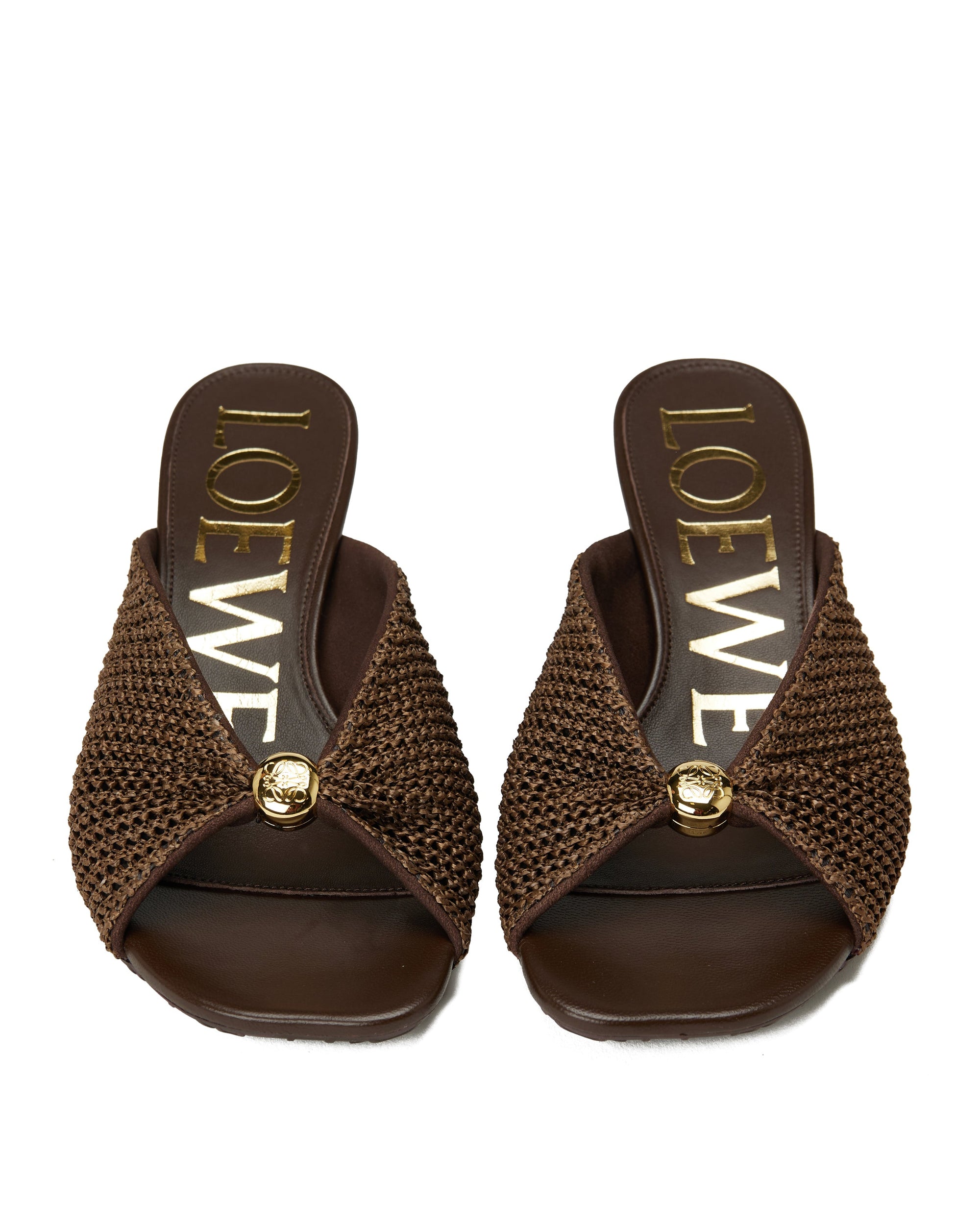 Pebble Soft Raffia Mules Loewe оригінал – Купити в Україні – збільшений вид