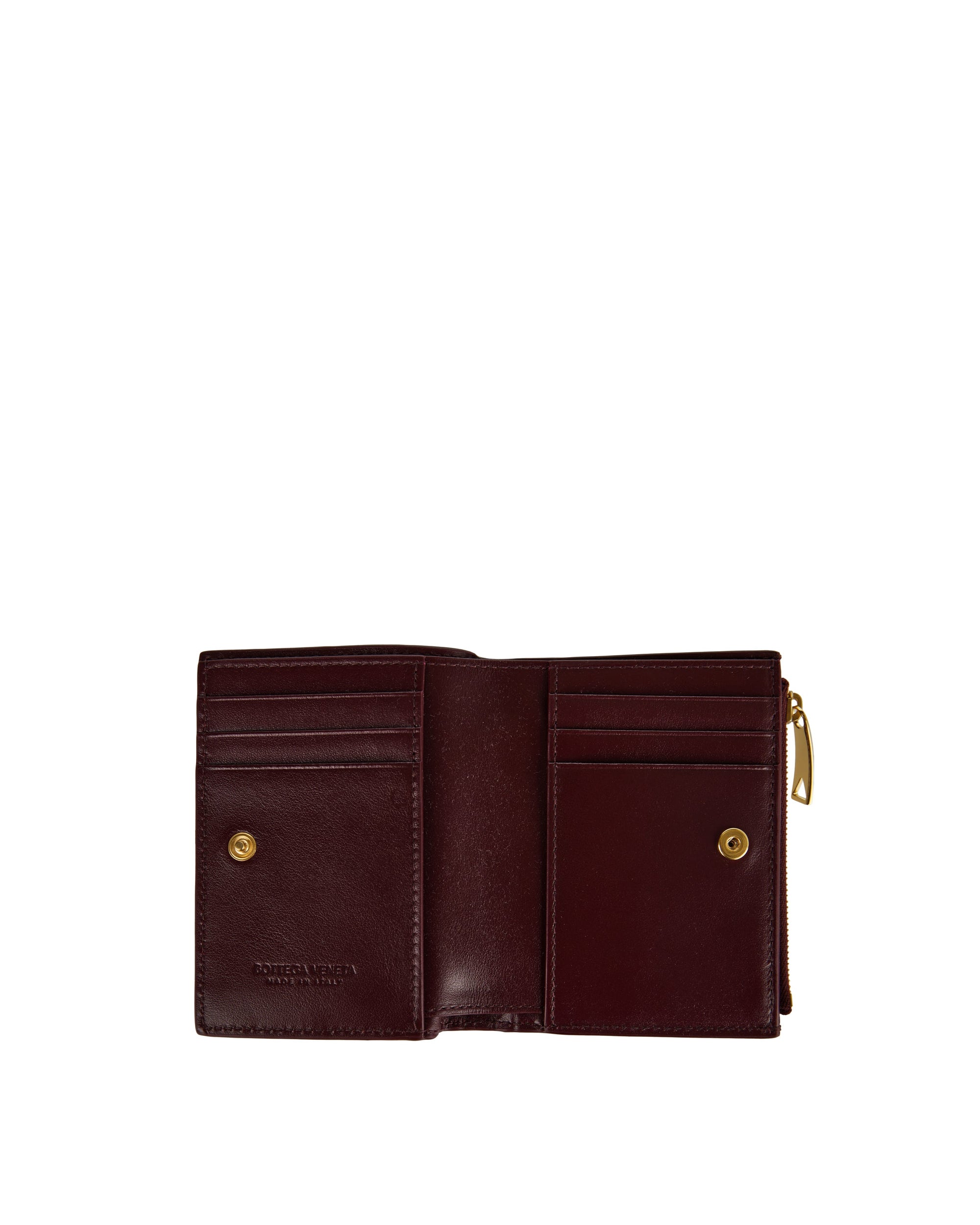 Intrecciato Small Leather Bi Fold Wallet Bottega veneta – Гарантія оригінальності – детальний вид