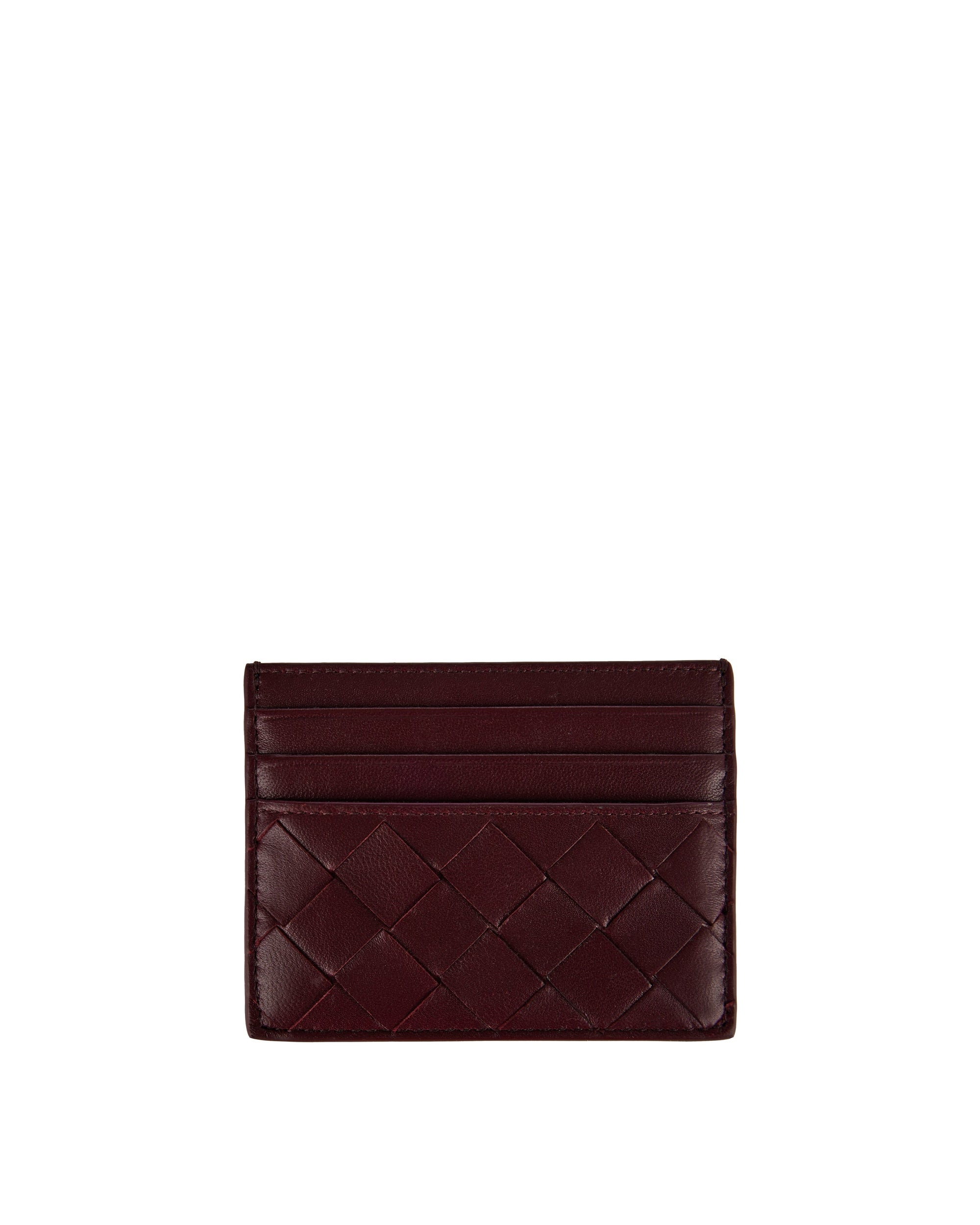 Intrecciato Leather Credit Card Case Bottega veneta – Гарантія оригінальності – боковий вид