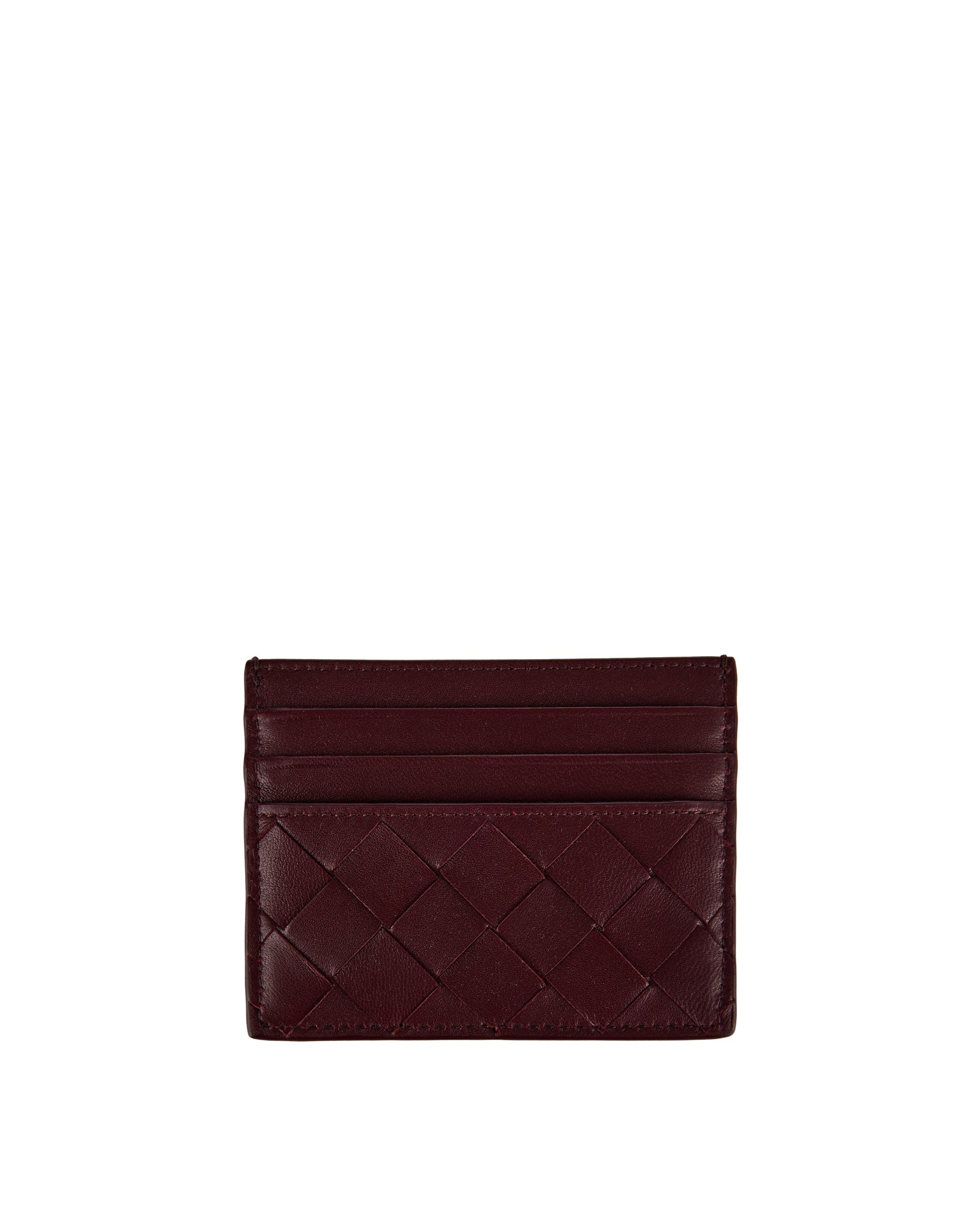 Intrecciato Leather Credit Card Case Bottega veneta – Гарантія оригінальності – вид ззаду