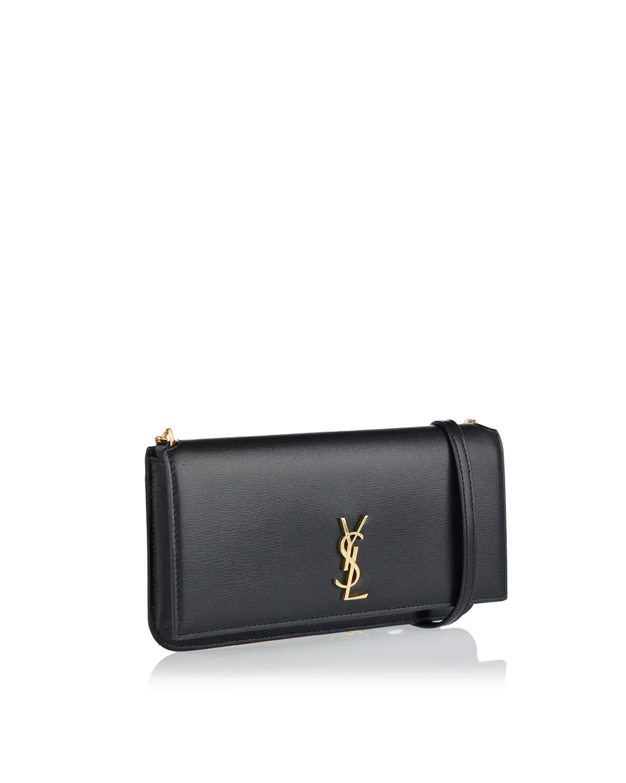 Оригінальна Cassandre Leather Phone Holder Saint laurent – вид ззаду