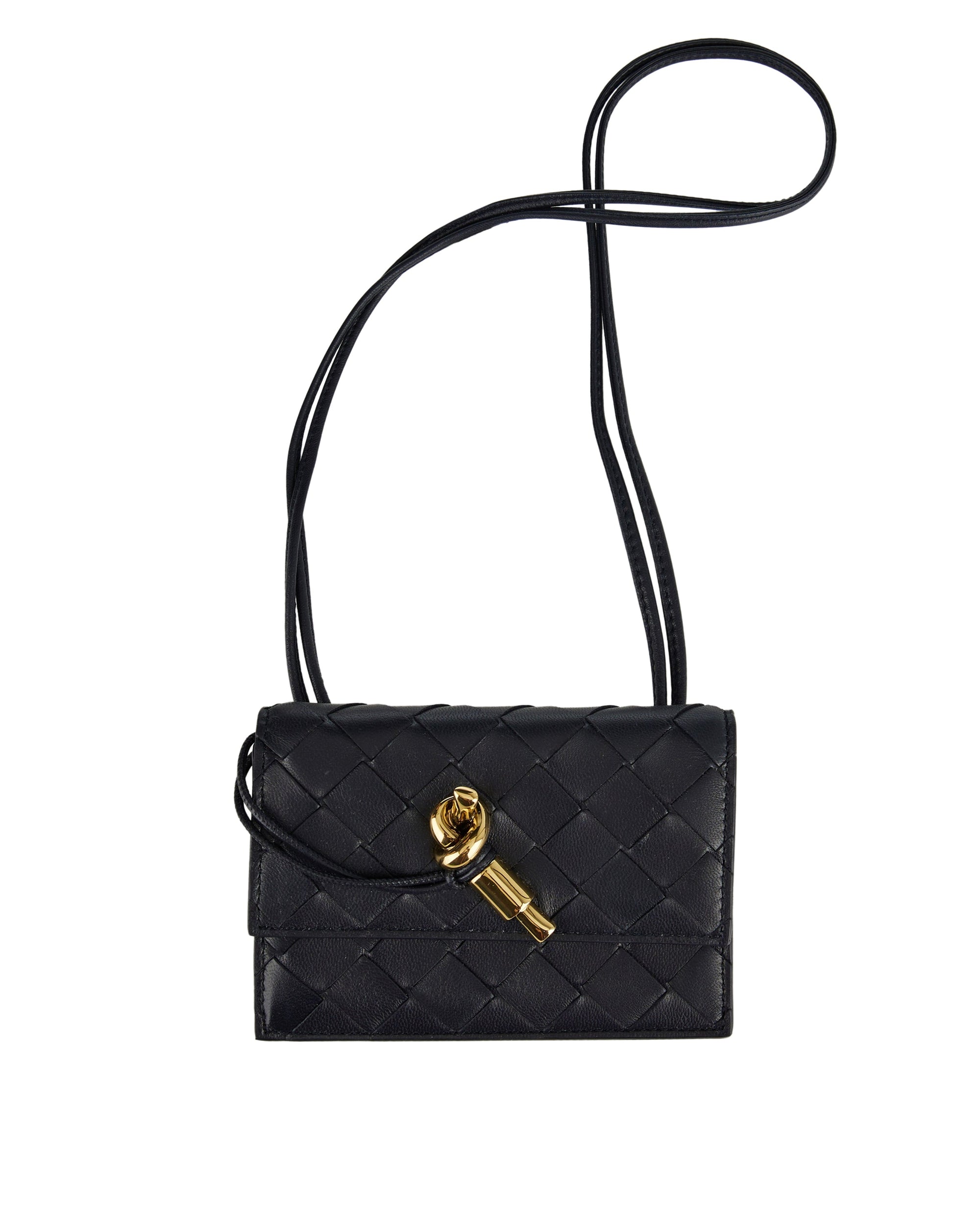 Оригінальна Andiamo Badge Holder Bottega veneta – боковий вид