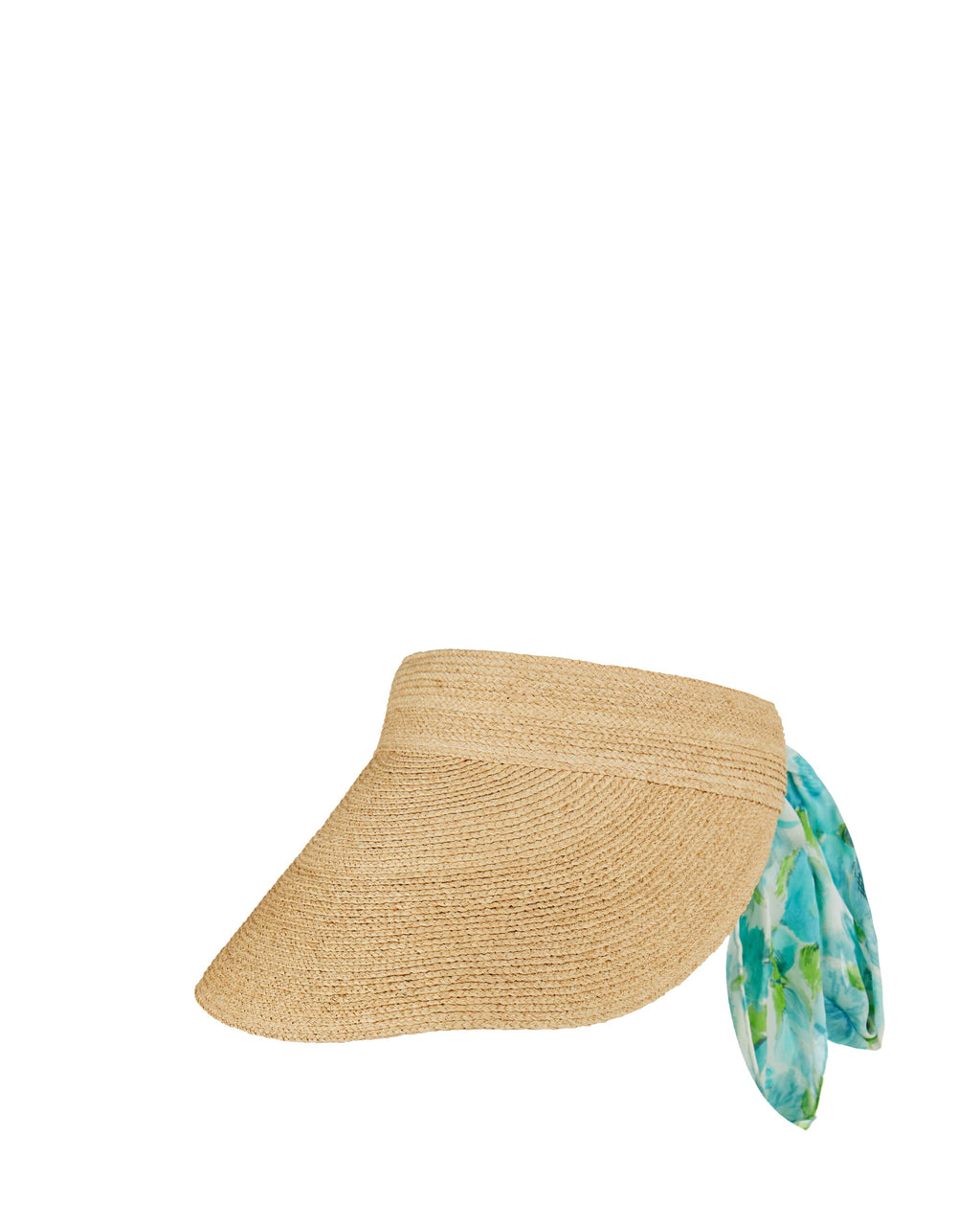 Printed Silk Trimmed Woven Raffia Sunhat Chloe – Гарантія оригінальності – вид ззаду