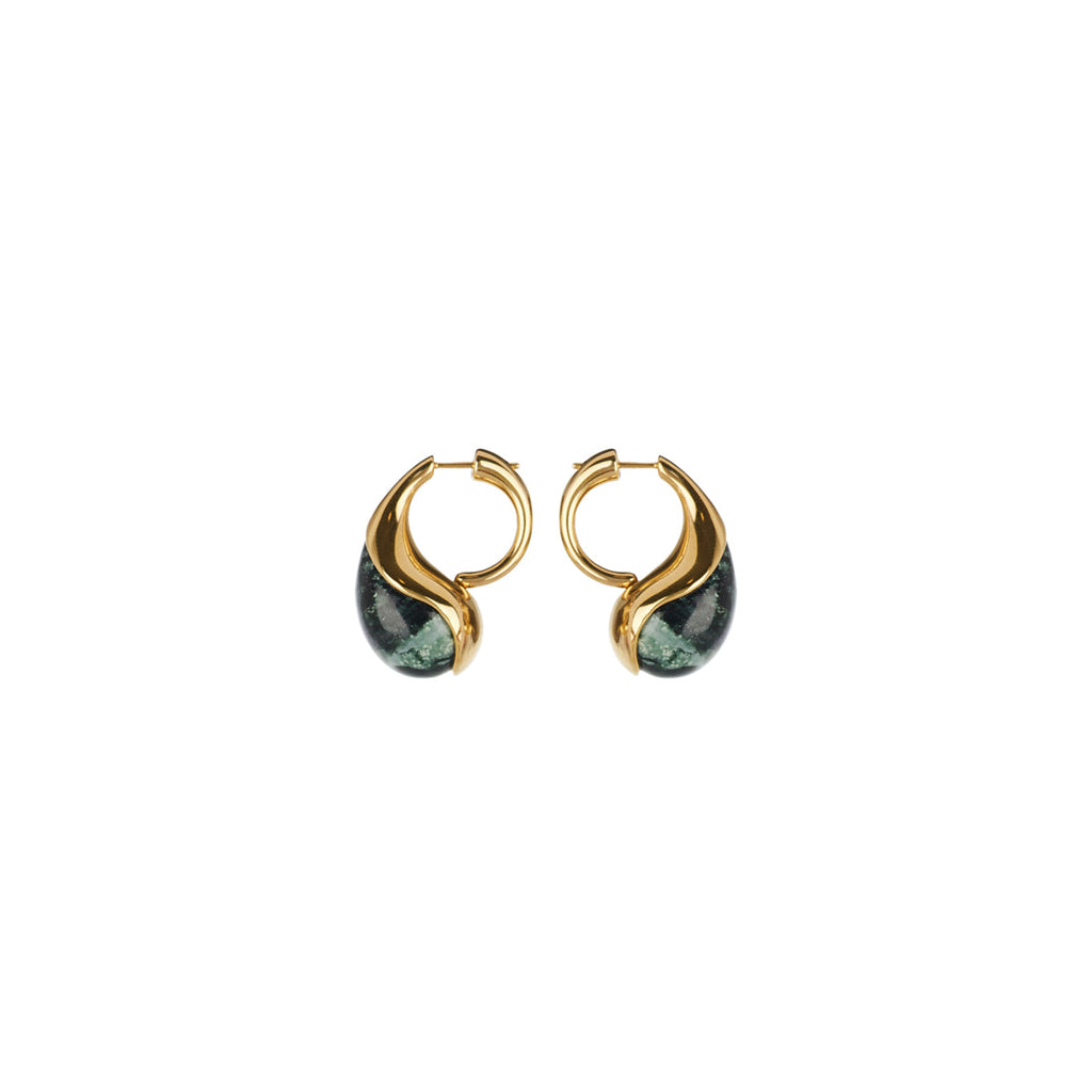 Marble Drop Earrings Bottega veneta – Гарантія оригінальності – боковий вид