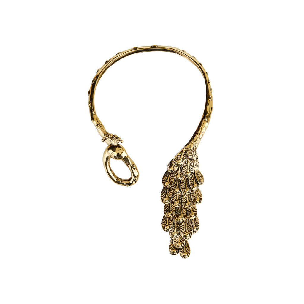 Peacock Gold Tone Choker Chloe – Гарантія оригінальності – боковий вид