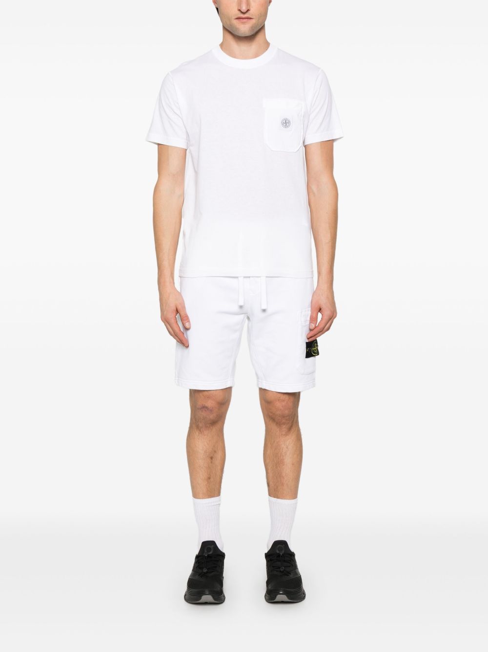 Compass-Motif T-Shirt Stone island оригінал – Купити в Україні – вид ззаду