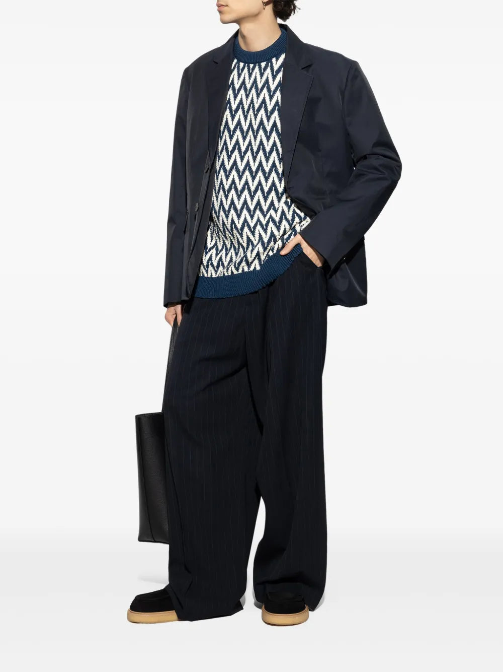 Zigzag Motif Sweater Lanvin – Гарантія оригінальності – вид ззаду