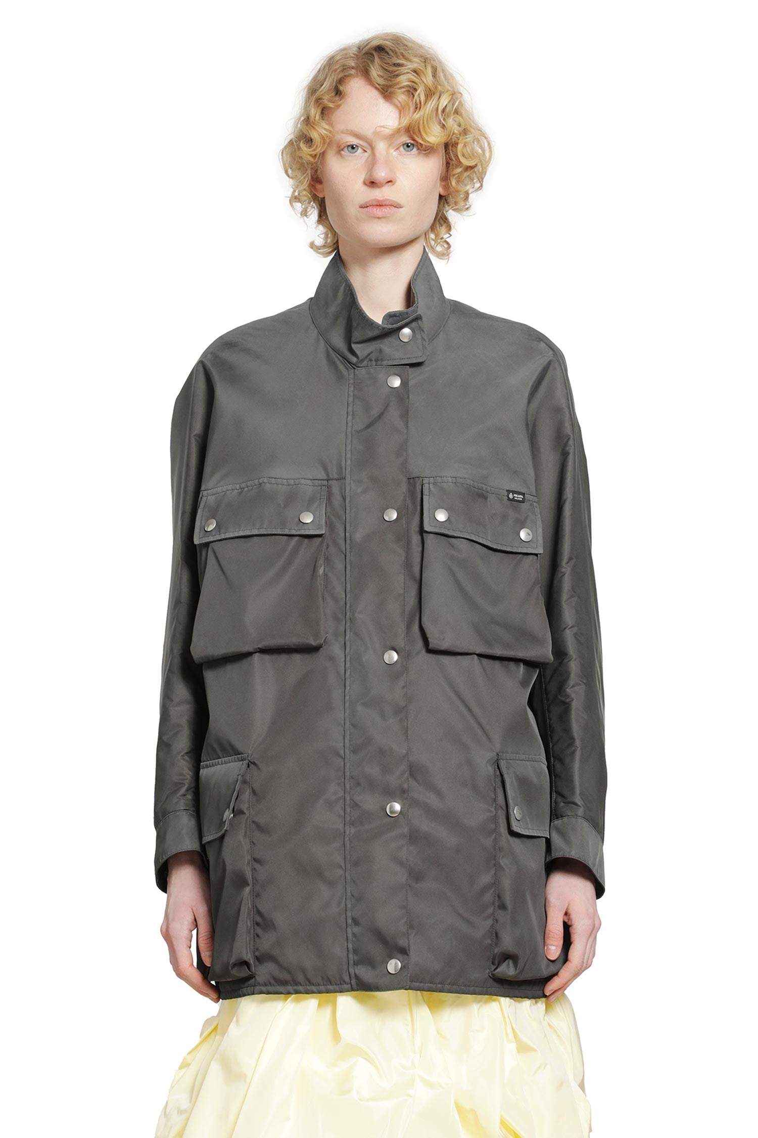 Washed Re-Nylon Rain Jacket Prada оригінал – Купити в Україні – боковий вид