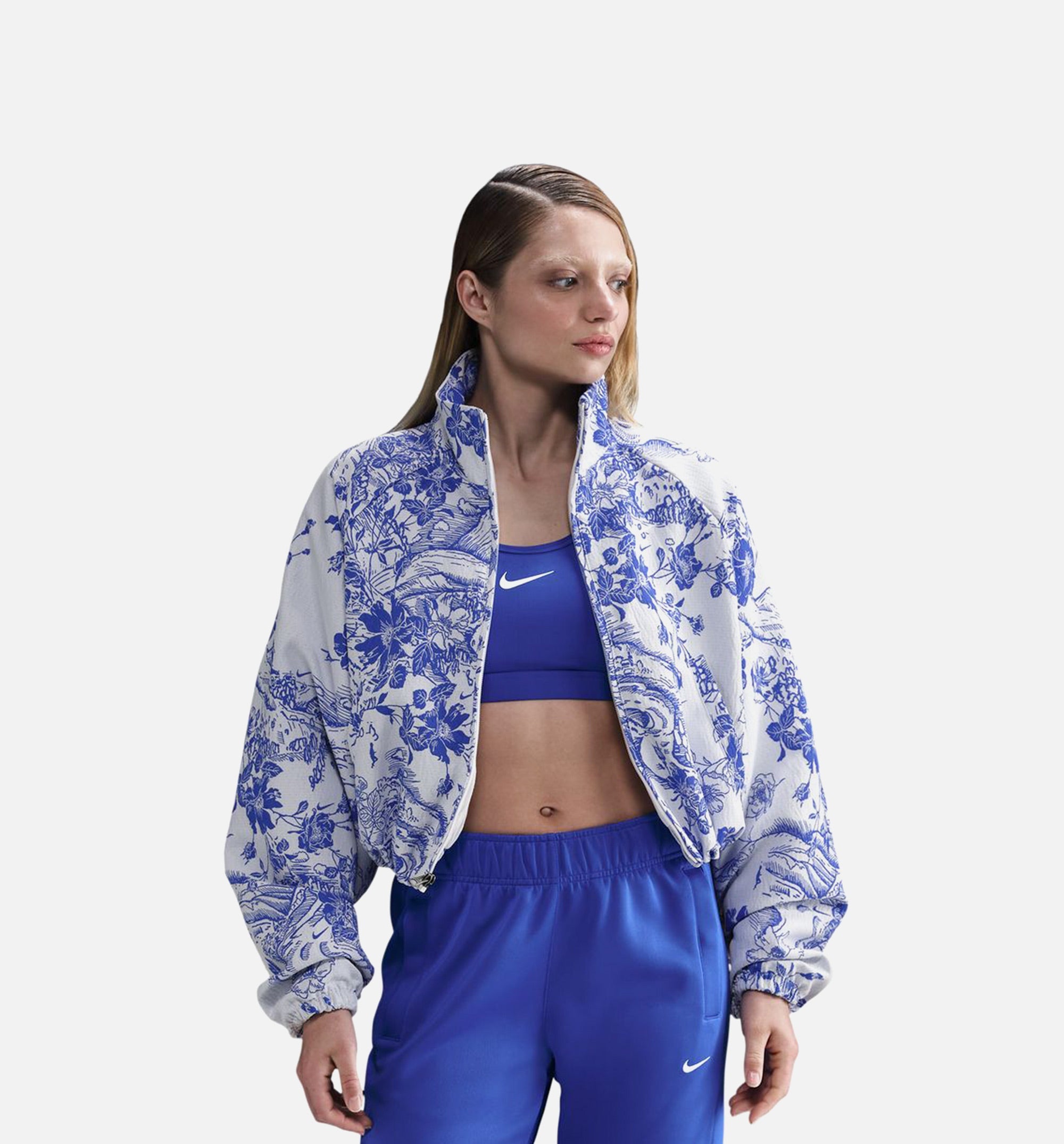 Nsw Jacquard Womens Track Jacket Nike – Гарантія оригінальності – боковий вид - NIKE