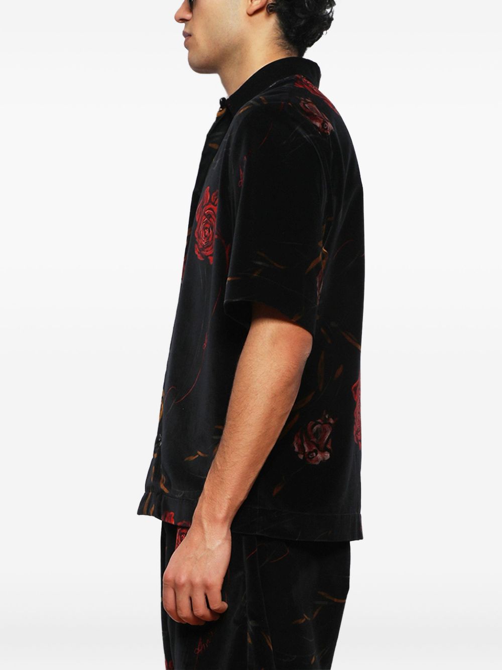 Rose-Print Velvet Shirt Amiri оригінал – Купити в Україні – детальний вид