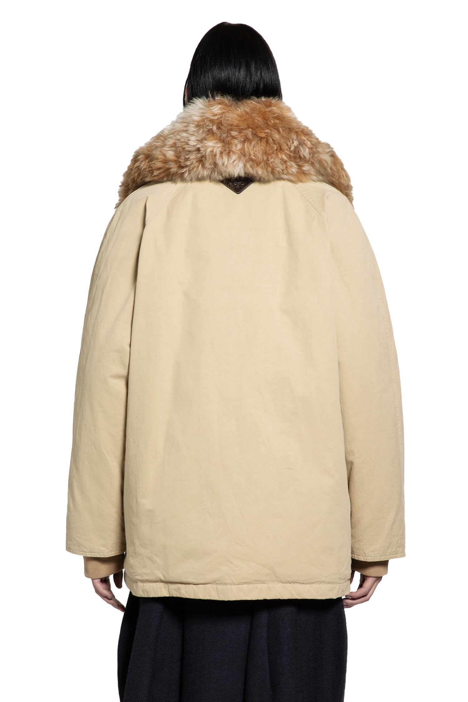 Shearling Trimmed Padded Jacket Prada – Гарантія оригінальності – збільшений вид