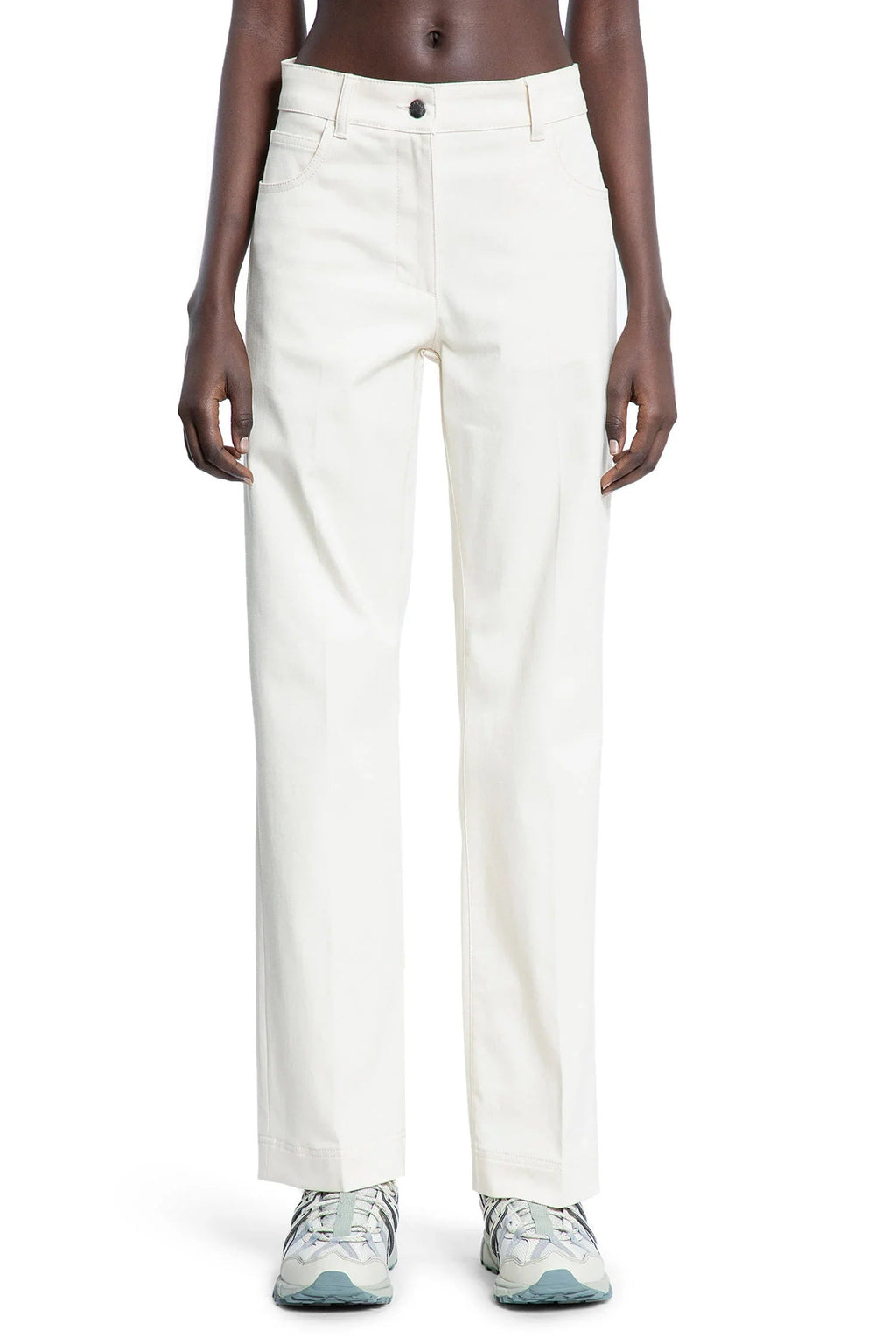 Cotton Gabardine Straight Leg Trousers Moncler – Гарантія оригінальності – вид ззаду
