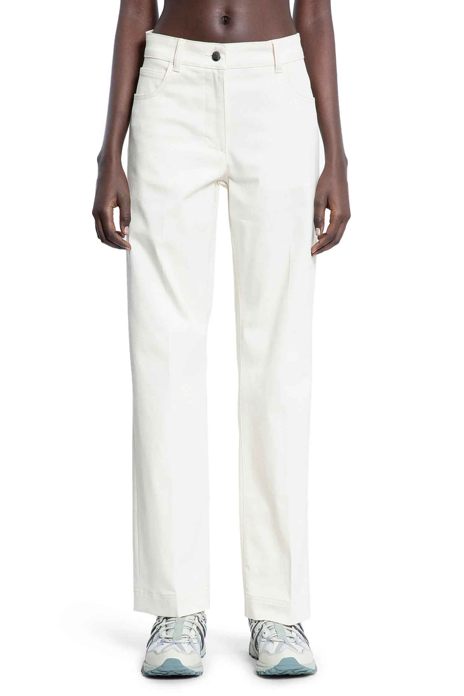 Cotton Gabardine Straight Leg Trousers Moncler – Гарантія оригінальності – вид ззаду
