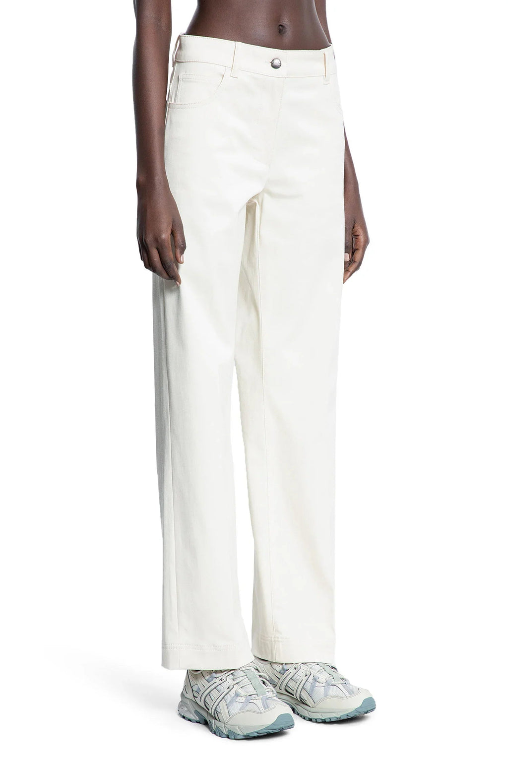 Cotton Gabardine Straight Leg Trousers Moncler – Гарантія оригінальності – детальний вид