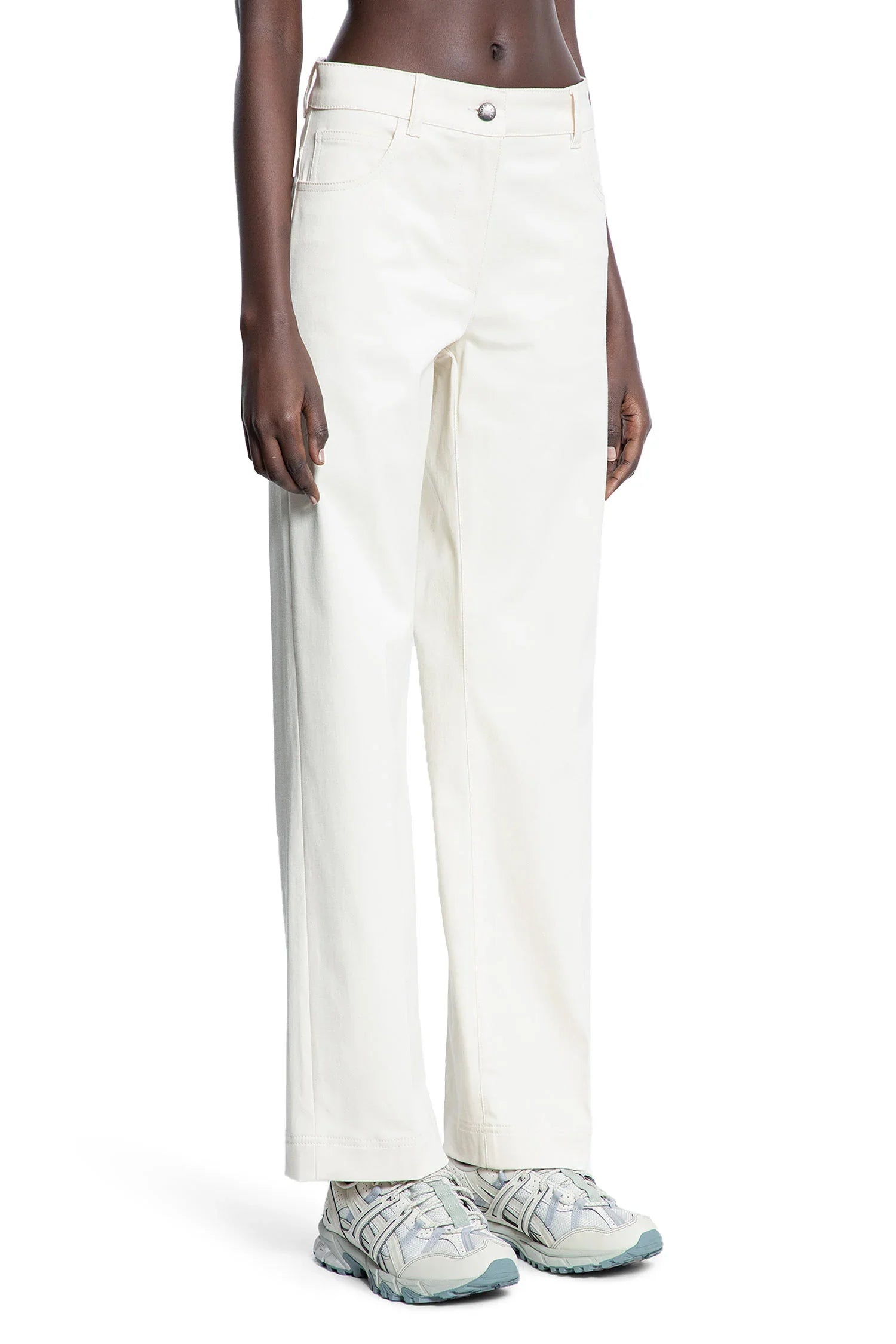 Cotton Gabardine Straight Leg Trousers Moncler – Гарантія оригінальності – детальний вид