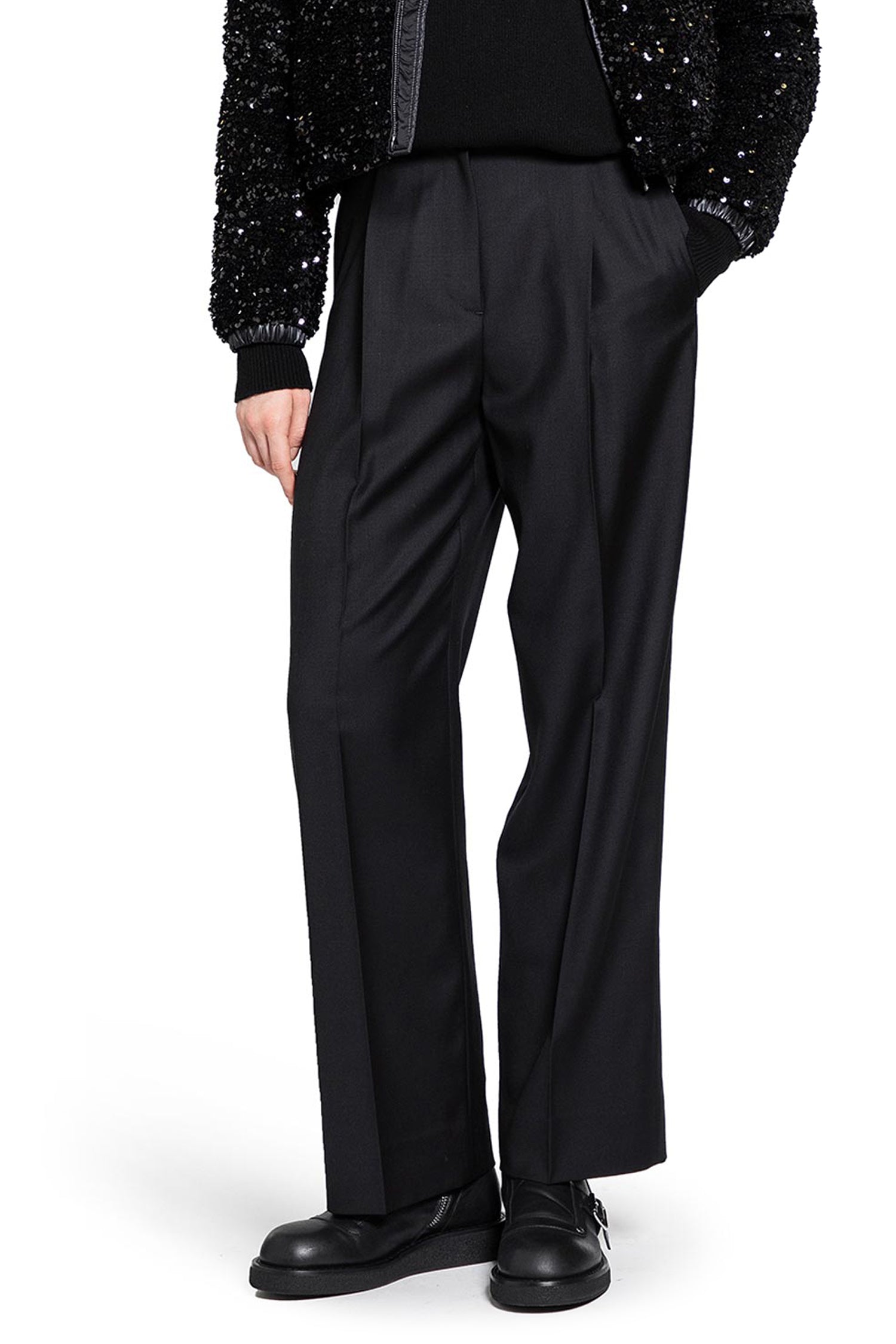 Wool Gabardine Tailored Pants Moncler оригінал – Купити в Україні – боковий вид