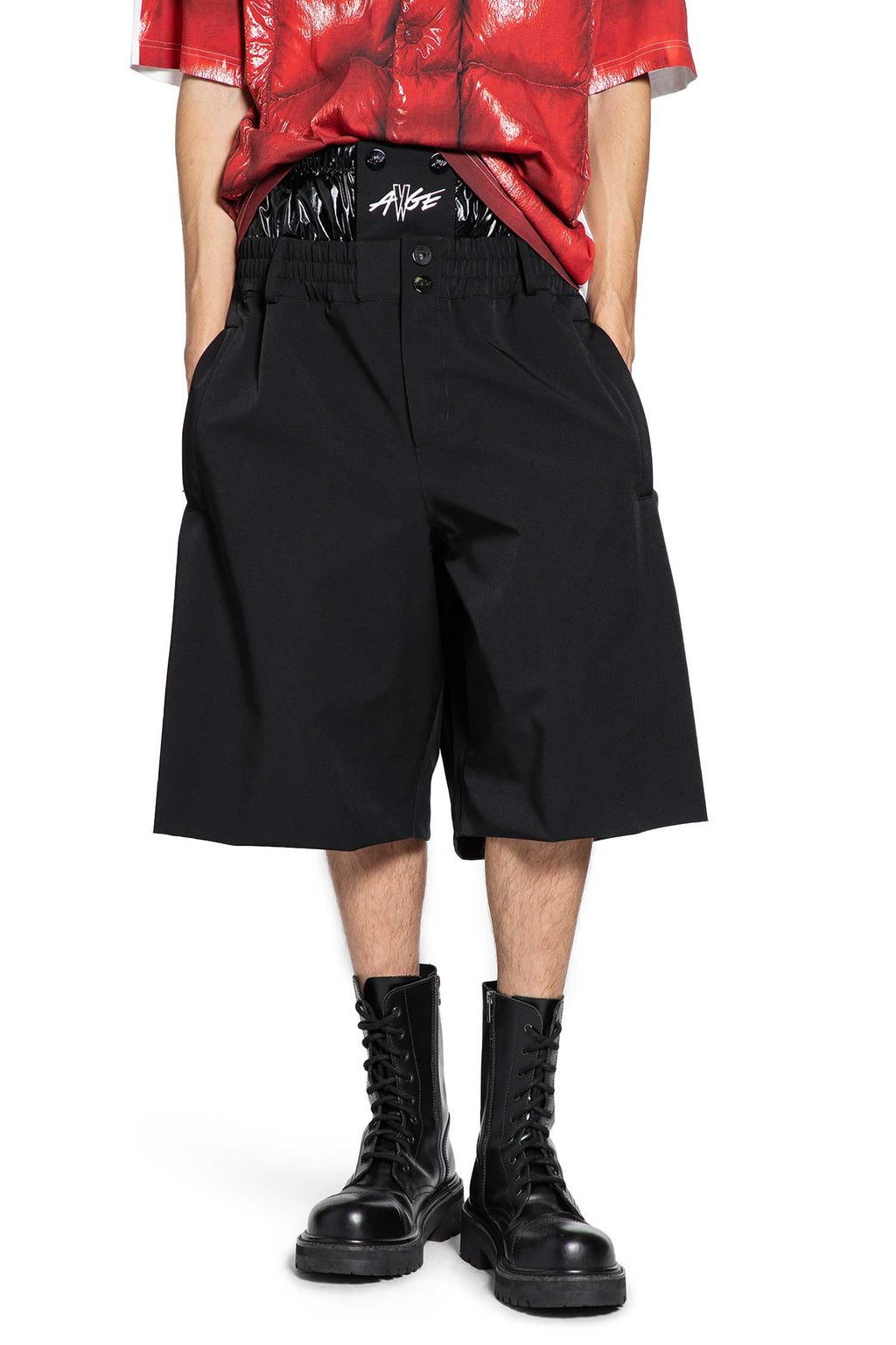 Asap Rocky Logo Print Nylon Shorts Moncler – Гарантія оригінальності – боковий вид