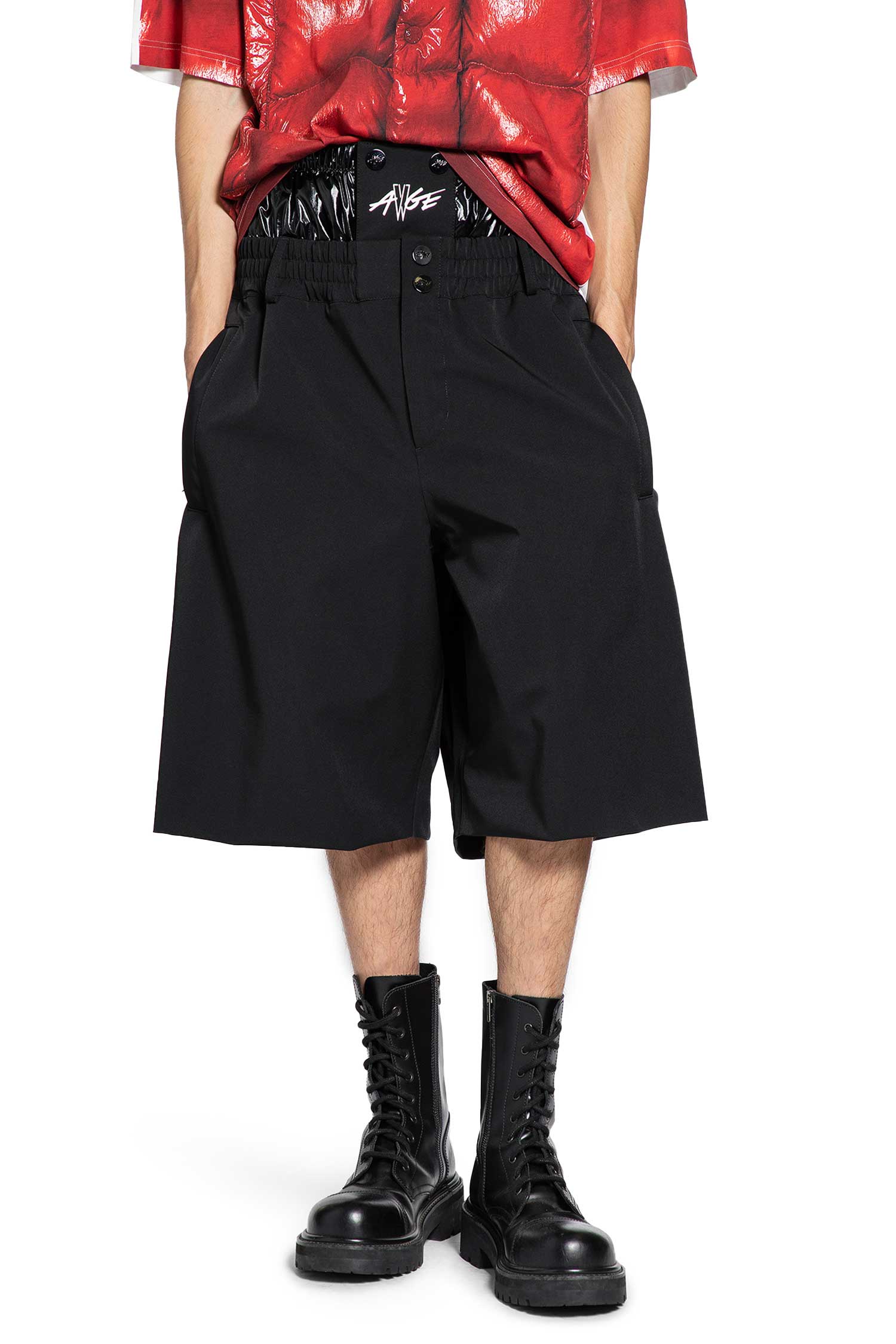 Asap Rocky Logo Print Nylon Shorts Moncler – Гарантія оригінальності – боковий вид
