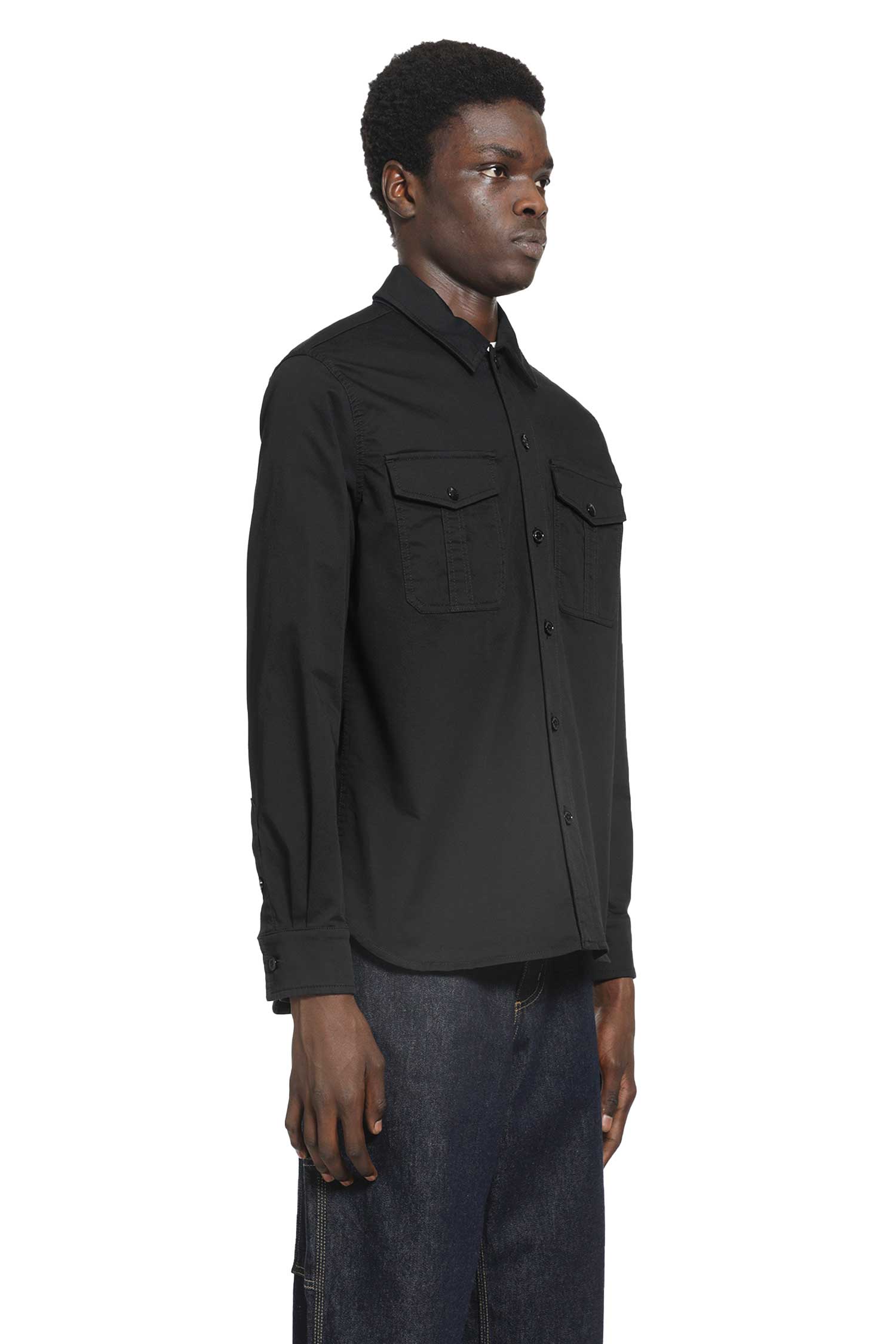 Stretch Cotton Gabardine Shirt Moncler оригінал – Купити в Україні – вид ззаду