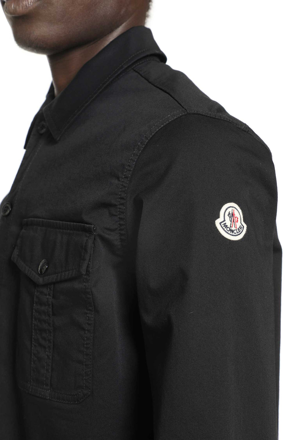 Stretch Cotton Gabardine Shirt Moncler оригінал – Купити в Україні – збільшений вид