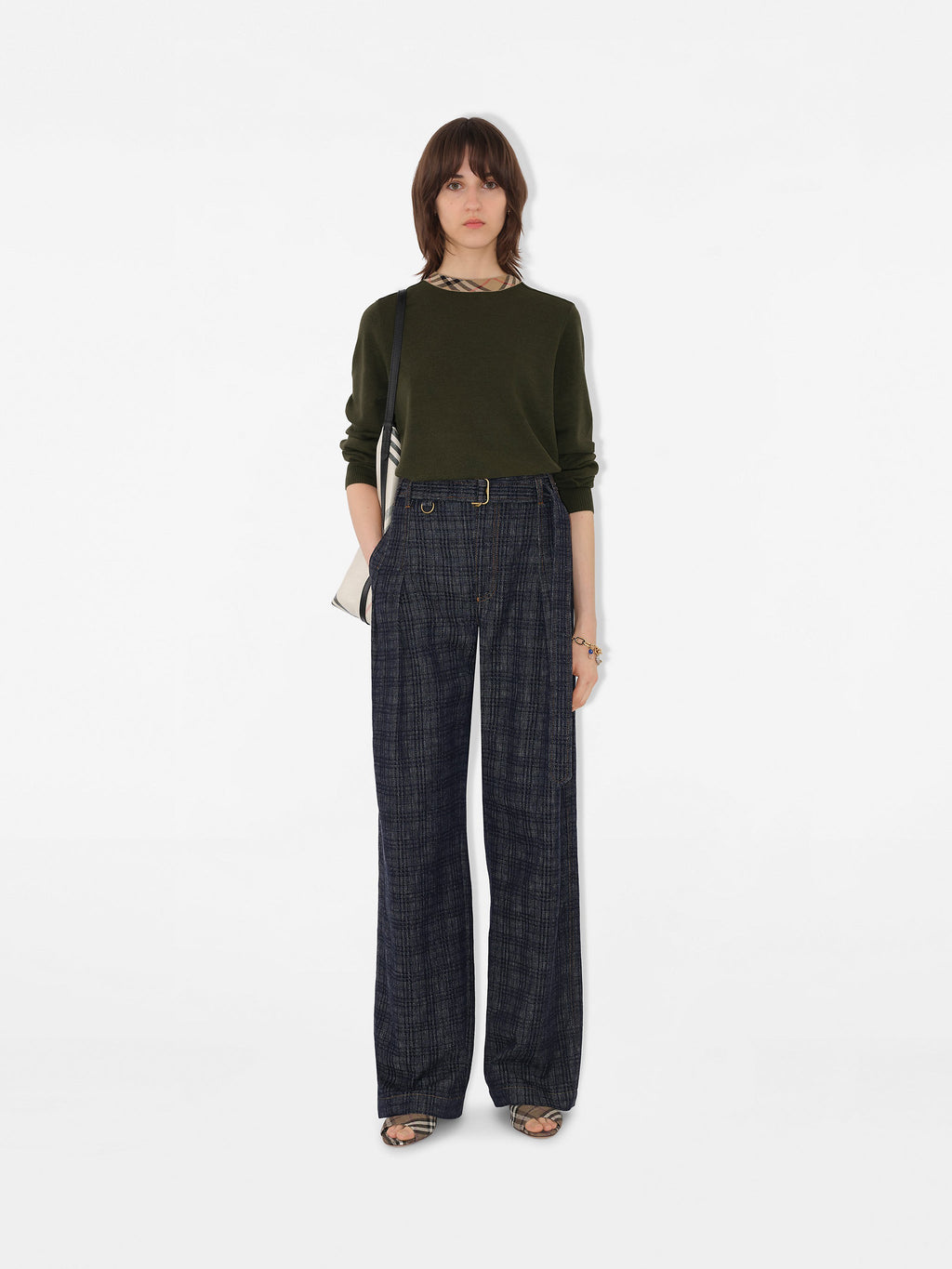 Check Trim Sweater BURBERRY – Гарантія оригінальності – вид ззаду