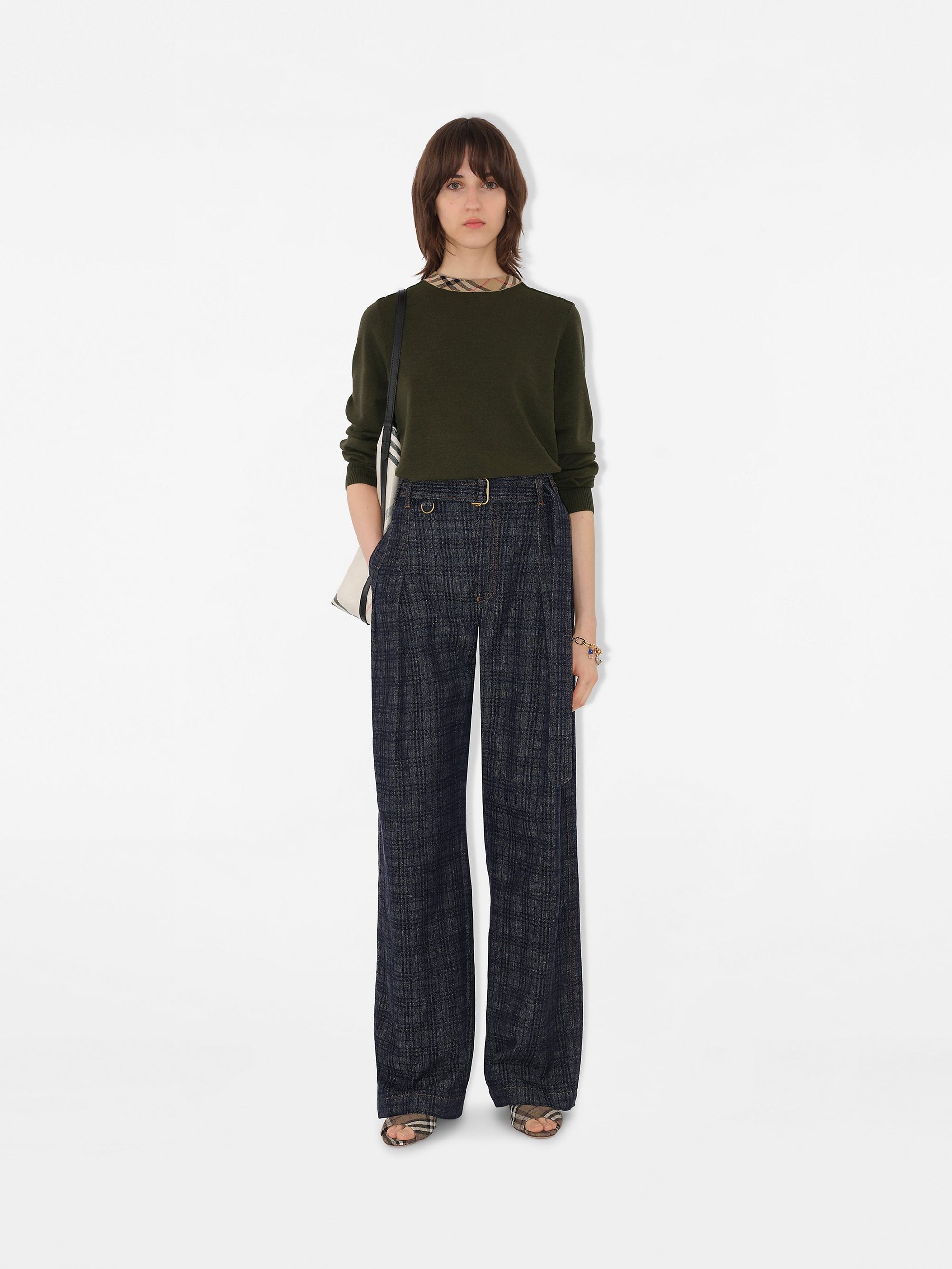 Check Trim Sweater BURBERRY – Гарантія оригінальності – вид ззаду