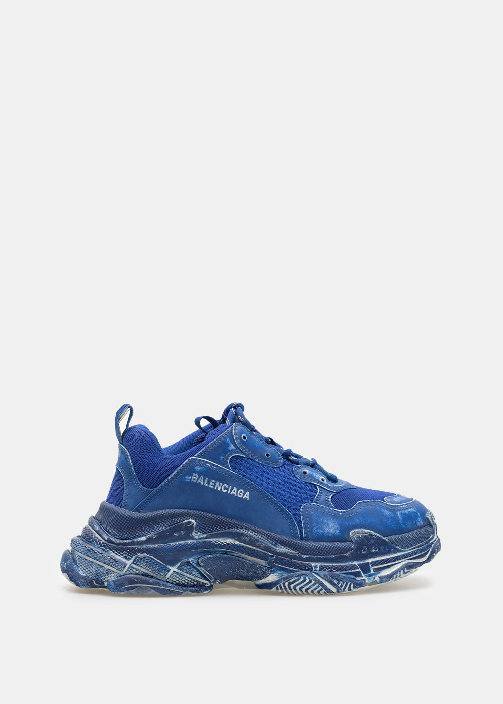 Dark Blue Triple S Sneakers Balenciaga – Гарантія оригінальності – боковий вид