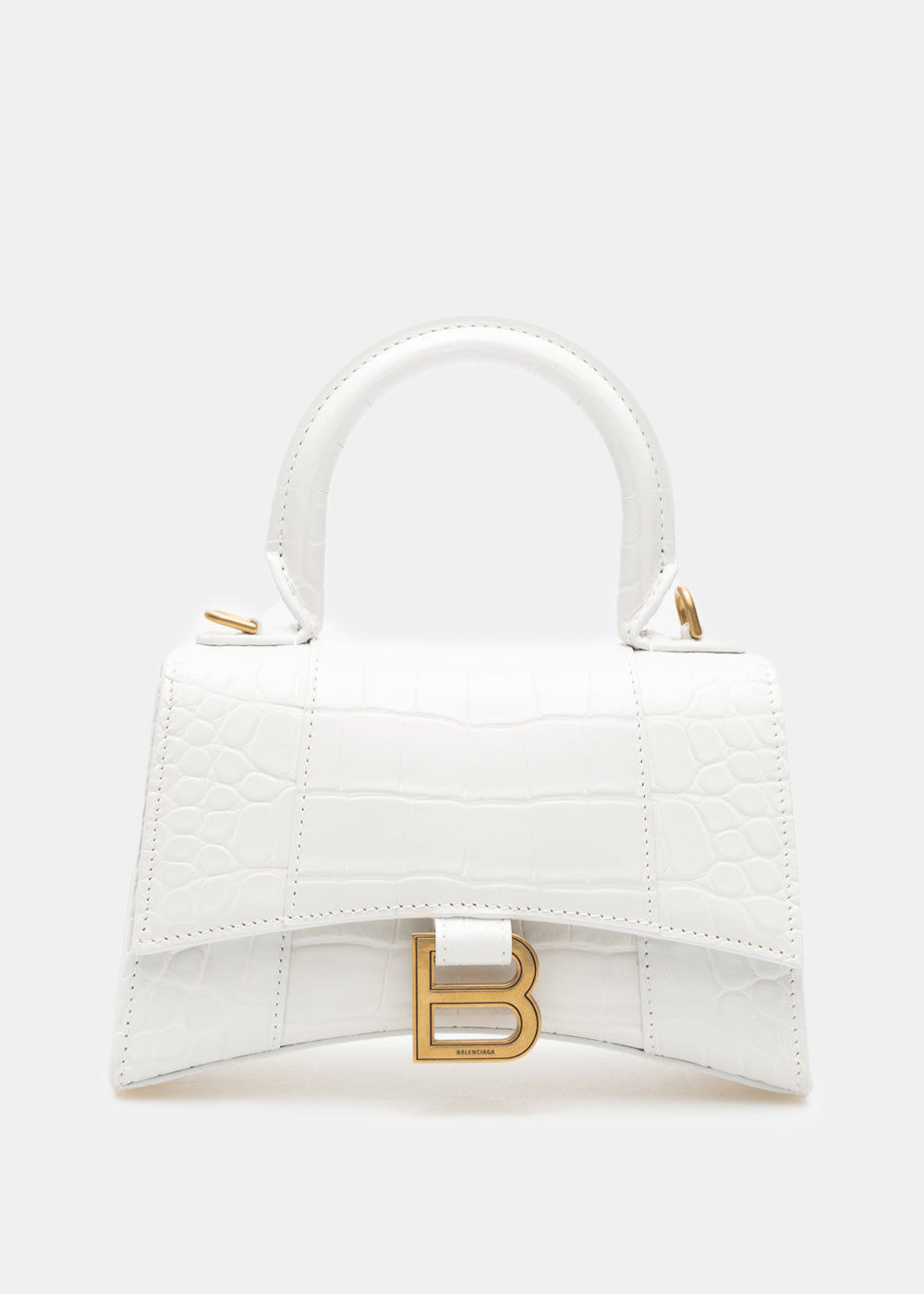 White Hourglass Xs Top Handle Bag Balenciaga – Гарантія оригінальності – детальний вид