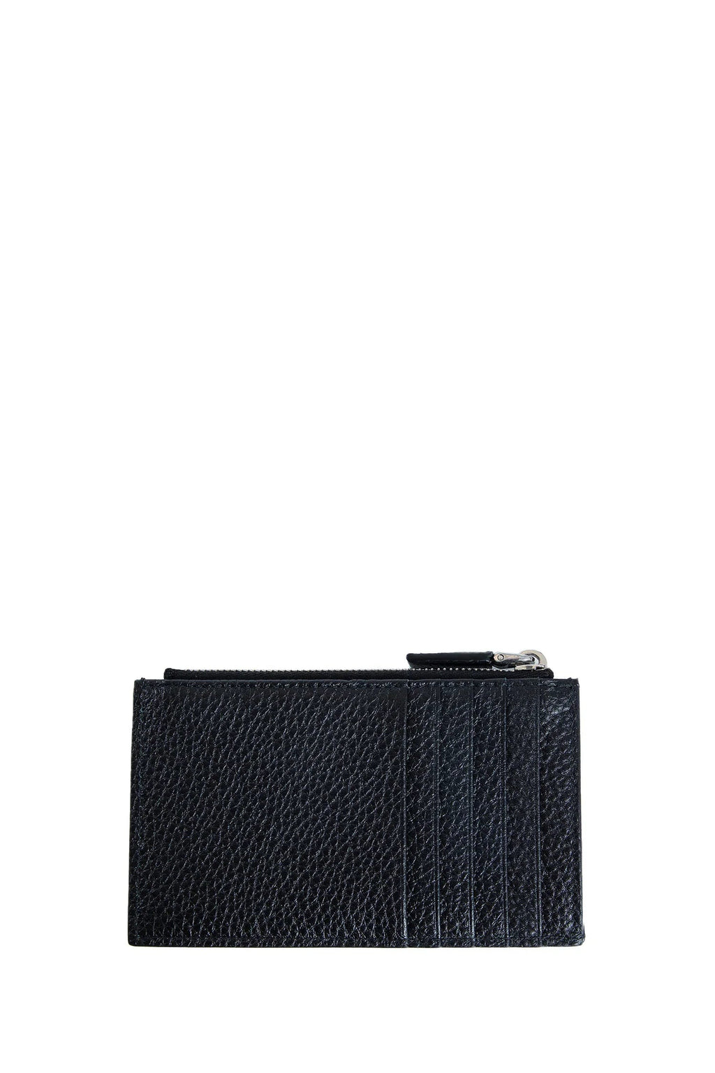 Оригінальна Zipper Leather Card Holder Prada – вид ззаду