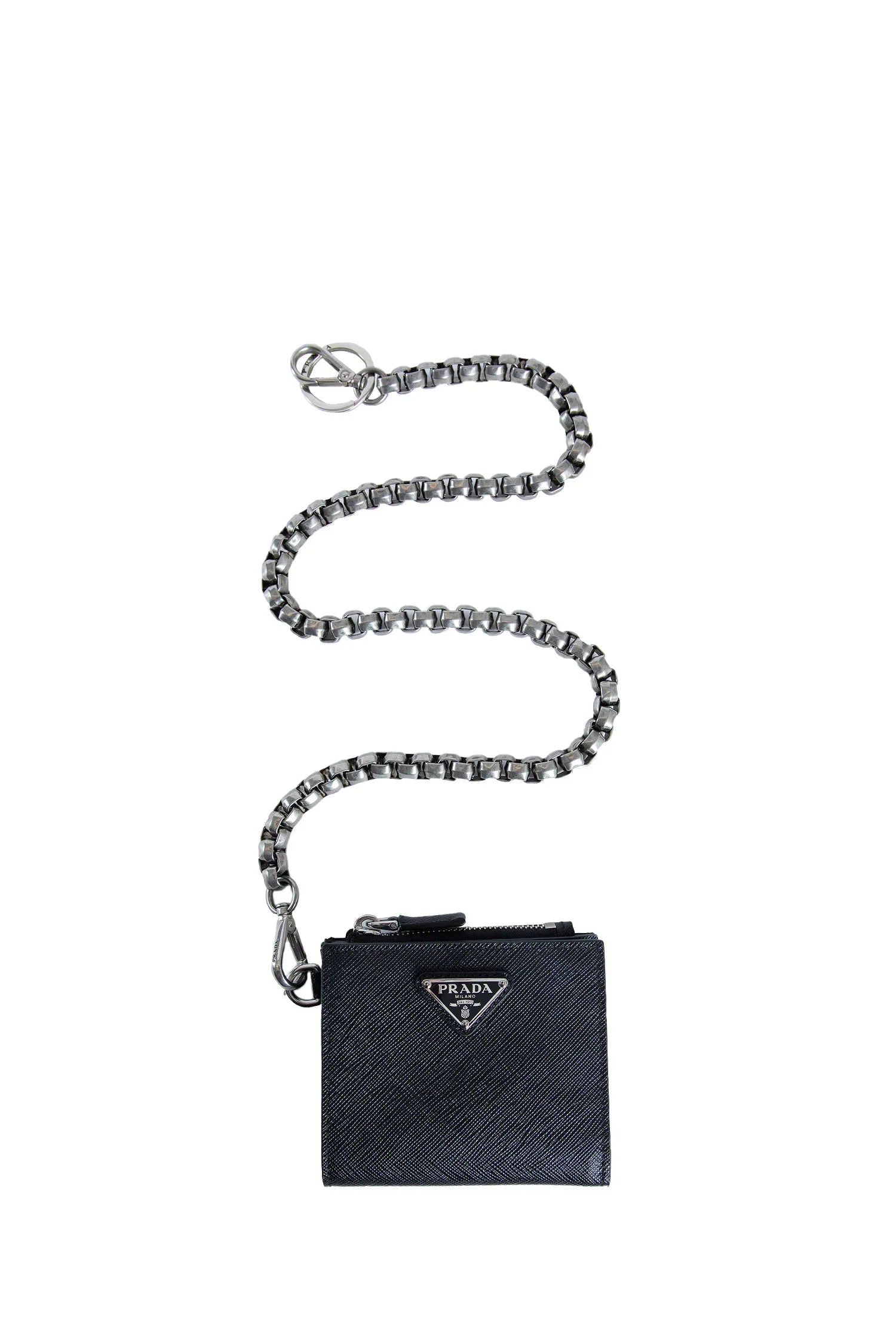 Small Saffiano Wallet With Chain Prada оригінал – Купити в Україні – боковий вид