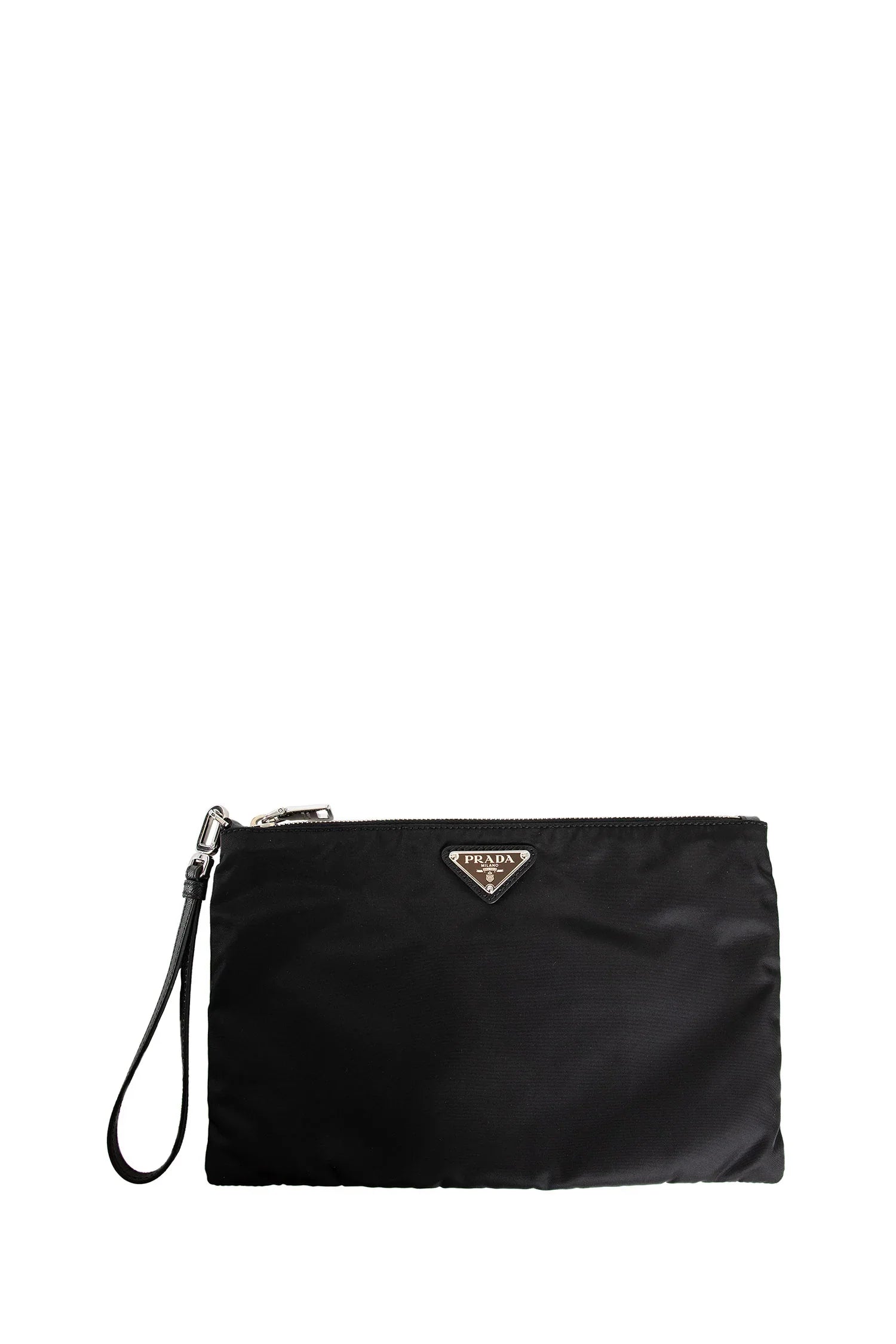 Оригінальна Re-Nylon And Saffiano Leather Pouch Prada – боковий вид