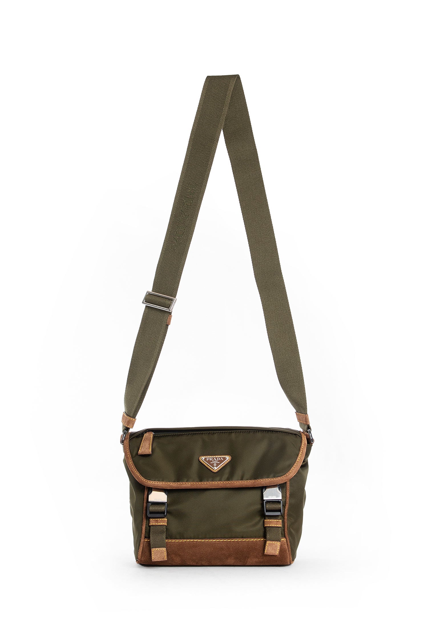 Оригінальна Medium Re-Nylon And Suede Shoulder Bag Prada – боковий вид