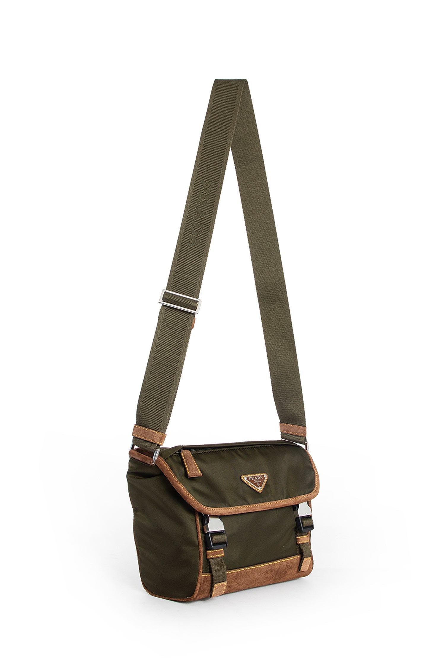Оригінальна Medium Re-Nylon And Suede Shoulder Bag Prada – вид ззаду