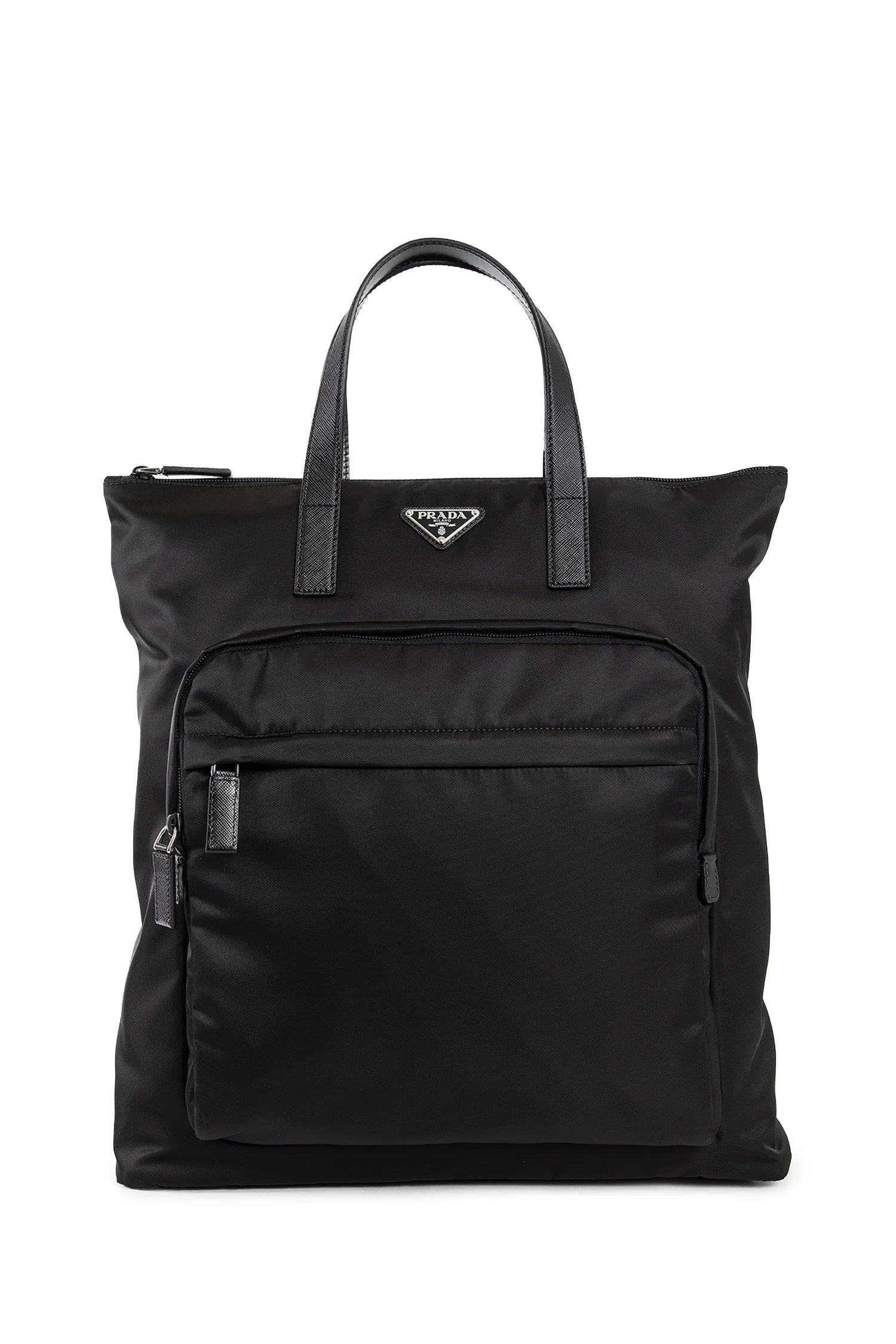 Re-Nylon And Saffiano Leather Tote Bag Prada оригінал – Купити в Україні – боковий вид