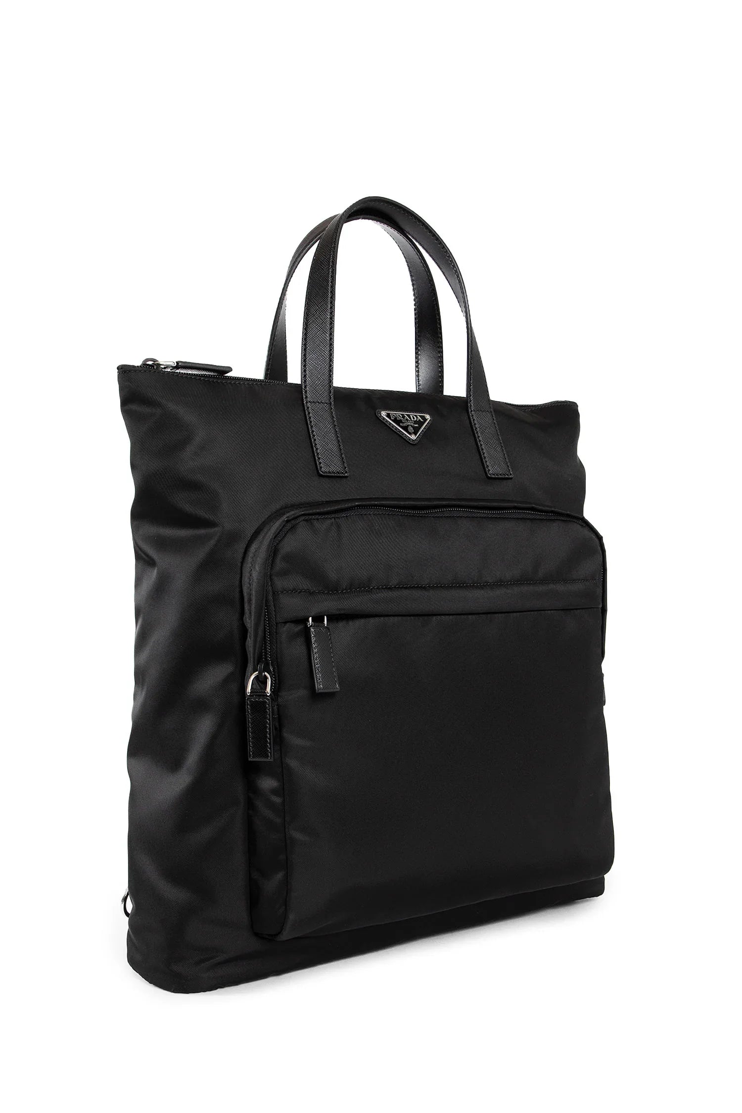 Re-Nylon And Saffiano Leather Tote Bag Prada оригінал – Купити в Україні – вид ззаду