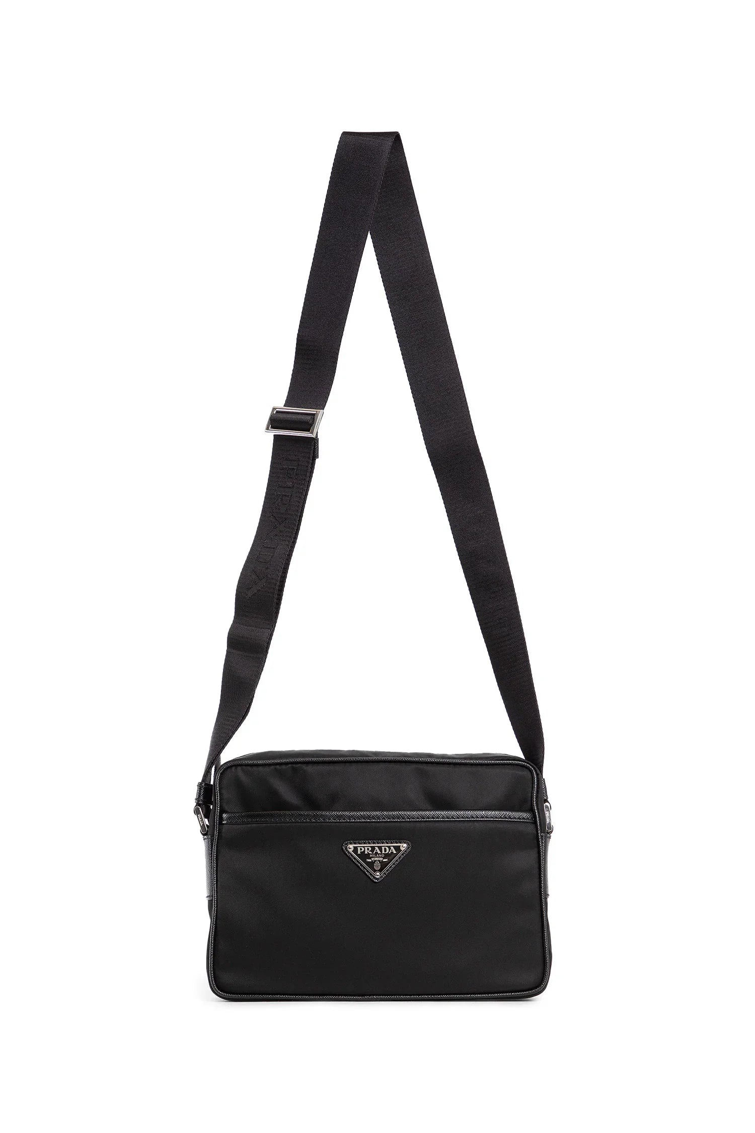 Nylon And Saffiano Leather Shoulder Bag Prada оригінал – Купити в Україні – боковий вид