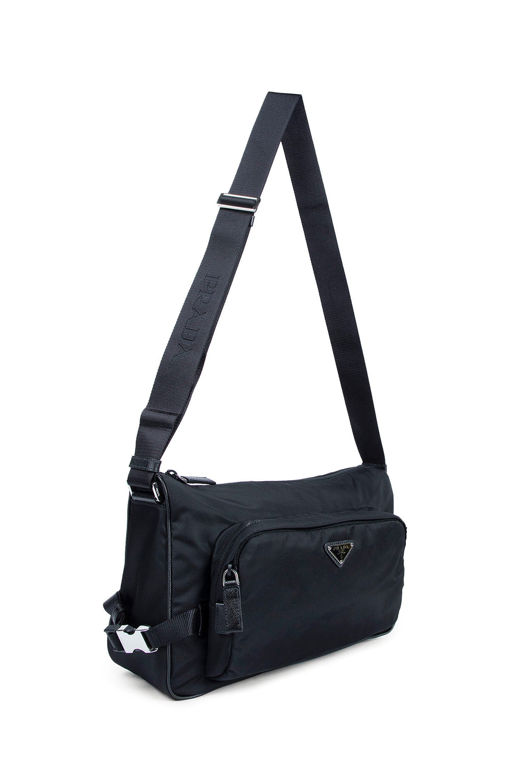 Large Re-Nylon And Saffiano Leather Shoulder Bag Prada оригінал – Купити в Україні – вид ззаду