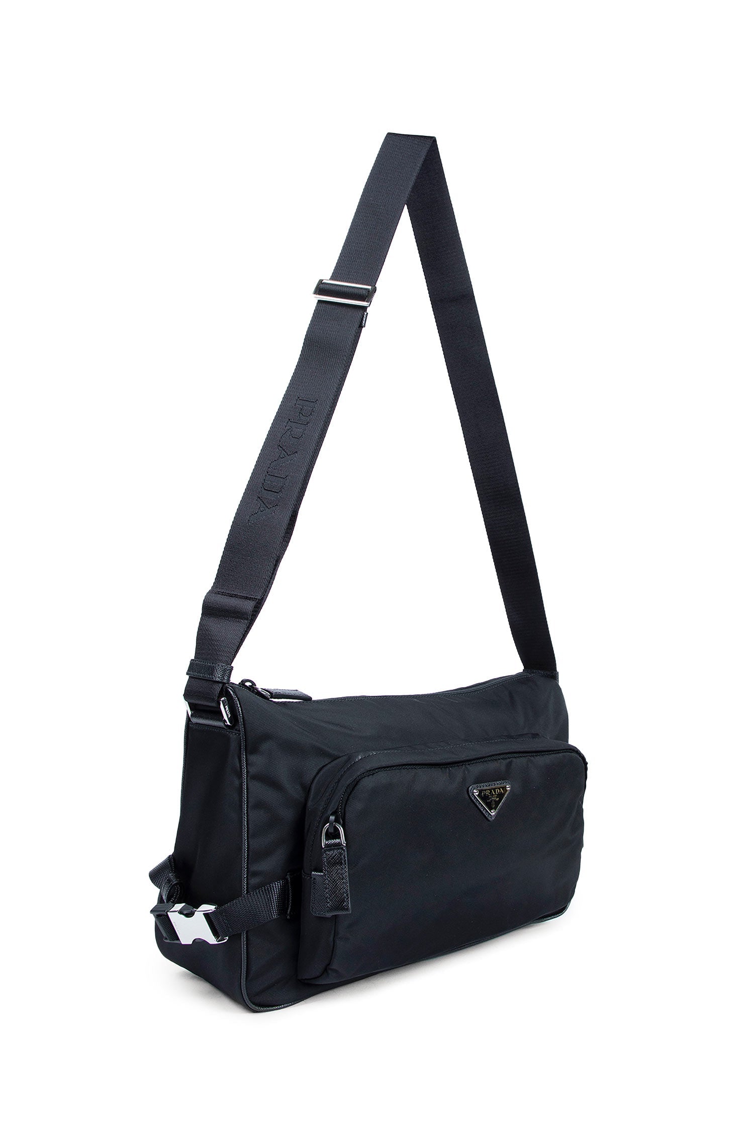 Large Re-Nylon And Saffiano Leather Shoulder Bag Prada оригінал – Купити в Україні – вид ззаду