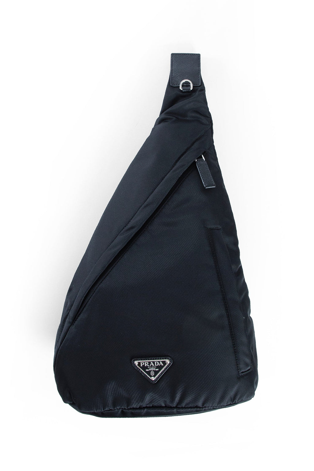 Re-Nylon And Leather Backpack Prada – Гарантія оригінальності – боковий вид