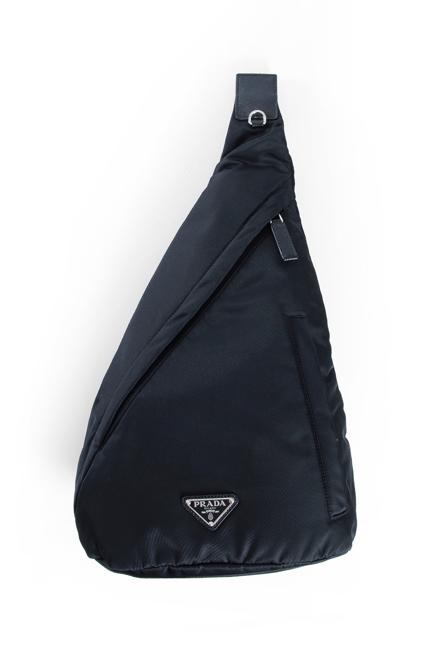 Re-Nylon And Leather Backpack Prada – Гарантія оригінальності – боковий вид
