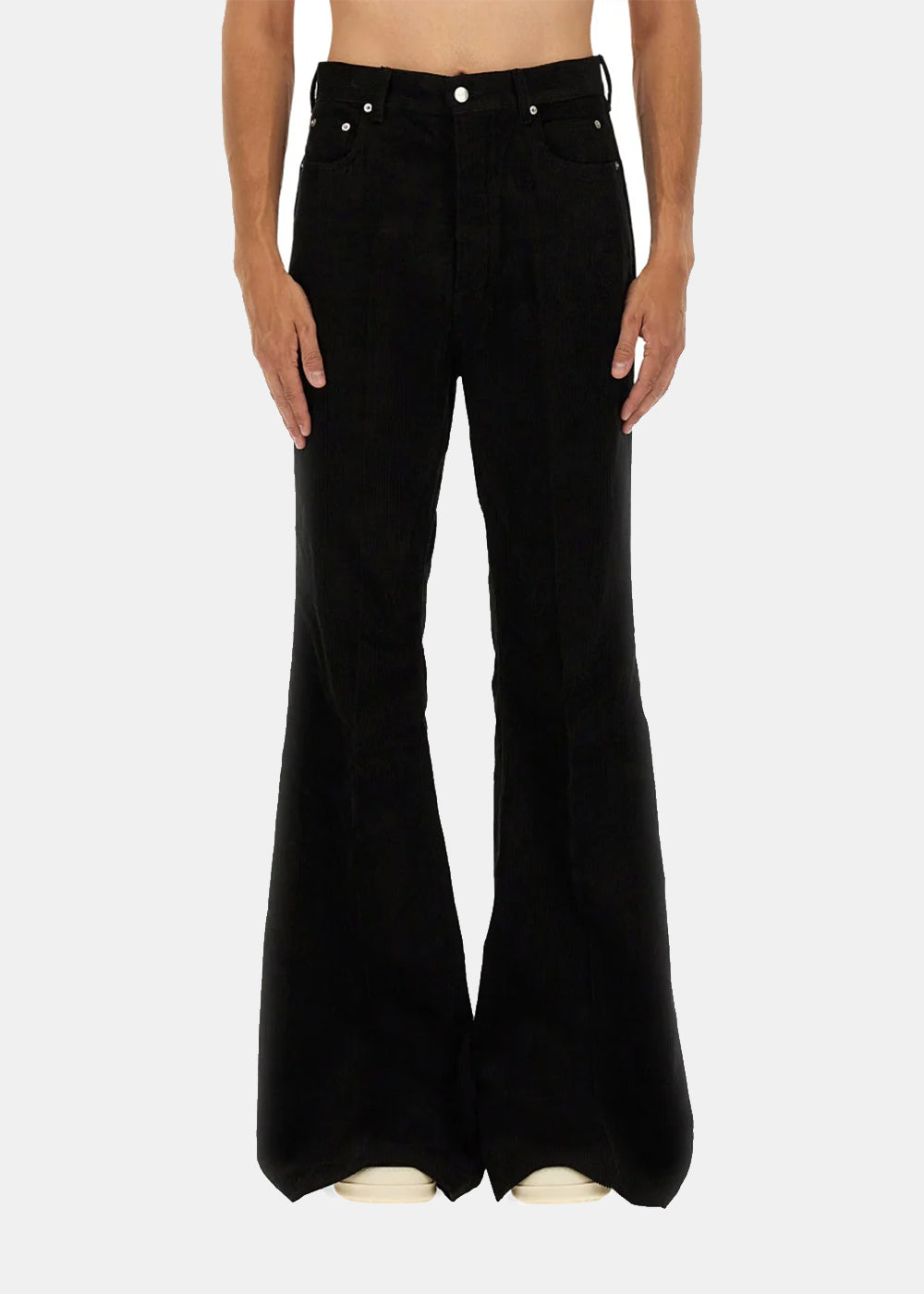 Black Belt-Loop Trousers Rick owens – Гарантія оригінальності – боковий вид