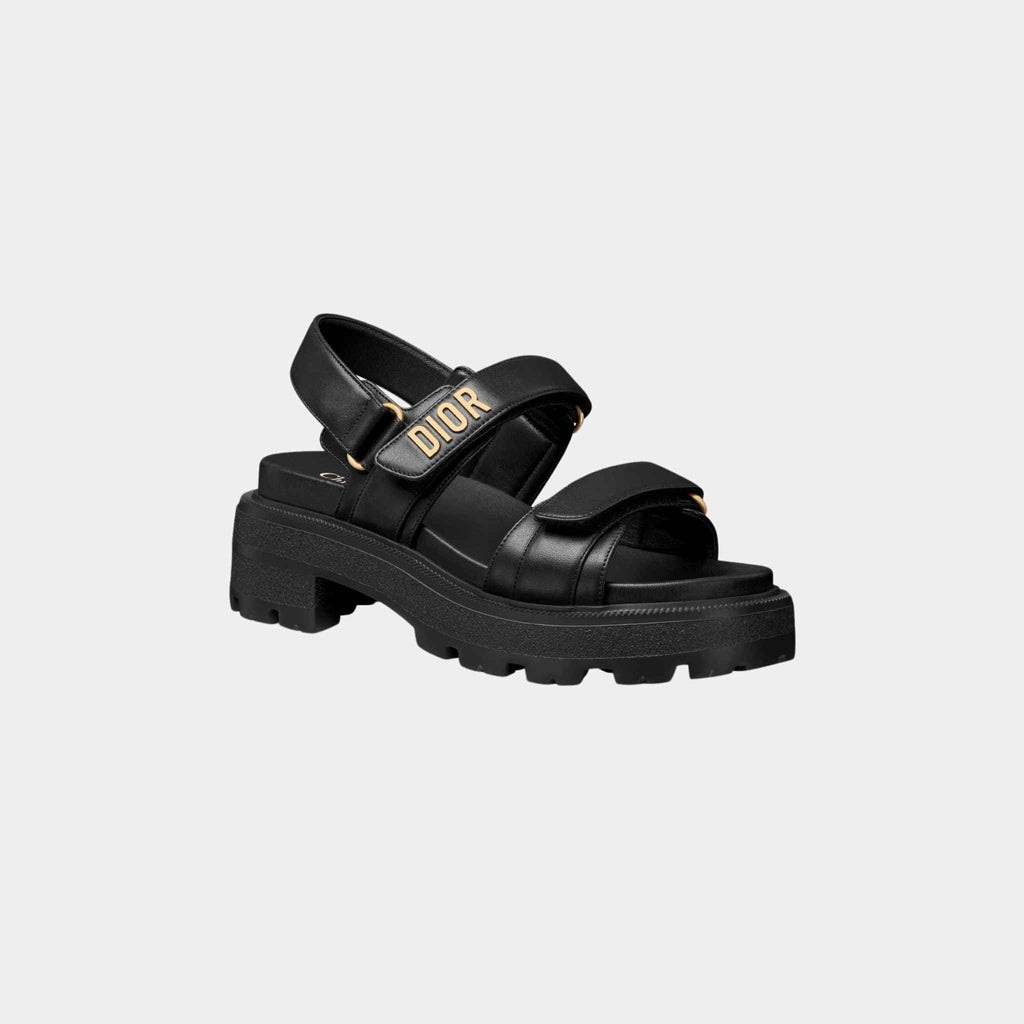 Оригінальна act Platform Sandal Black Lambskin Dior – вид ззаду
