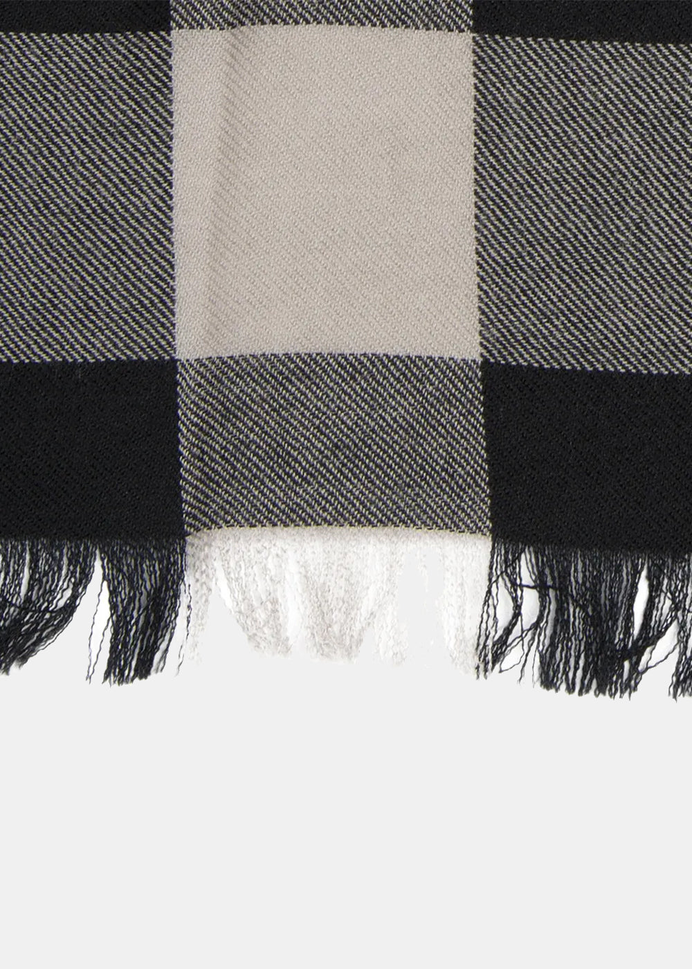 Black And White Checked Wool Scarf Rick owens – Гарантія оригінальності – вид ззаду