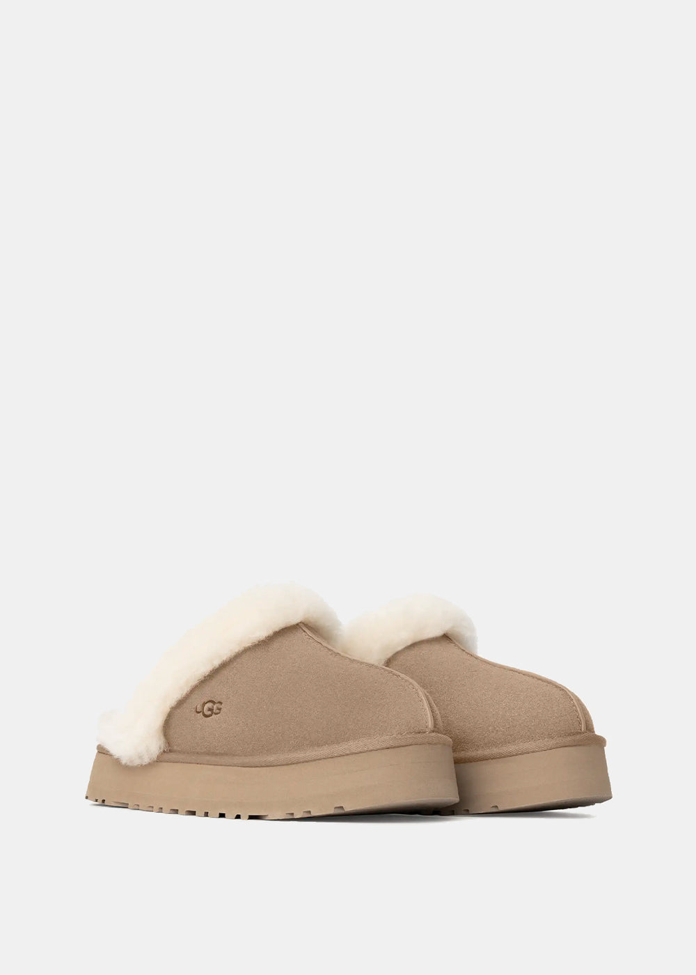 Sand Beige Disquette Slippers Ugg – Гарантія оригінальності – вид ззаду