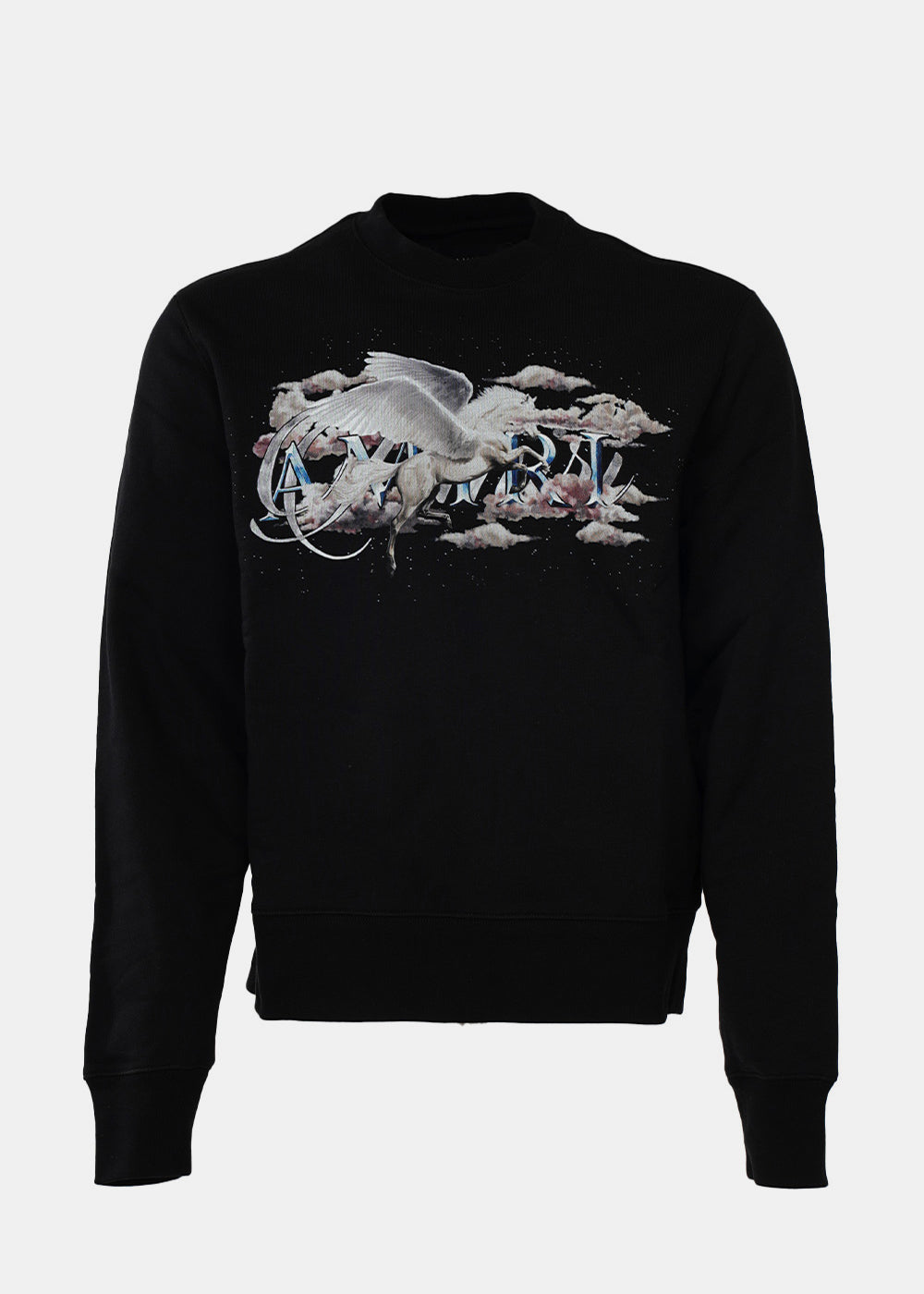 Black Pegasus Script Crewneck Sweatshirt Amiri оригінал – Купити в Україні – боковий вид