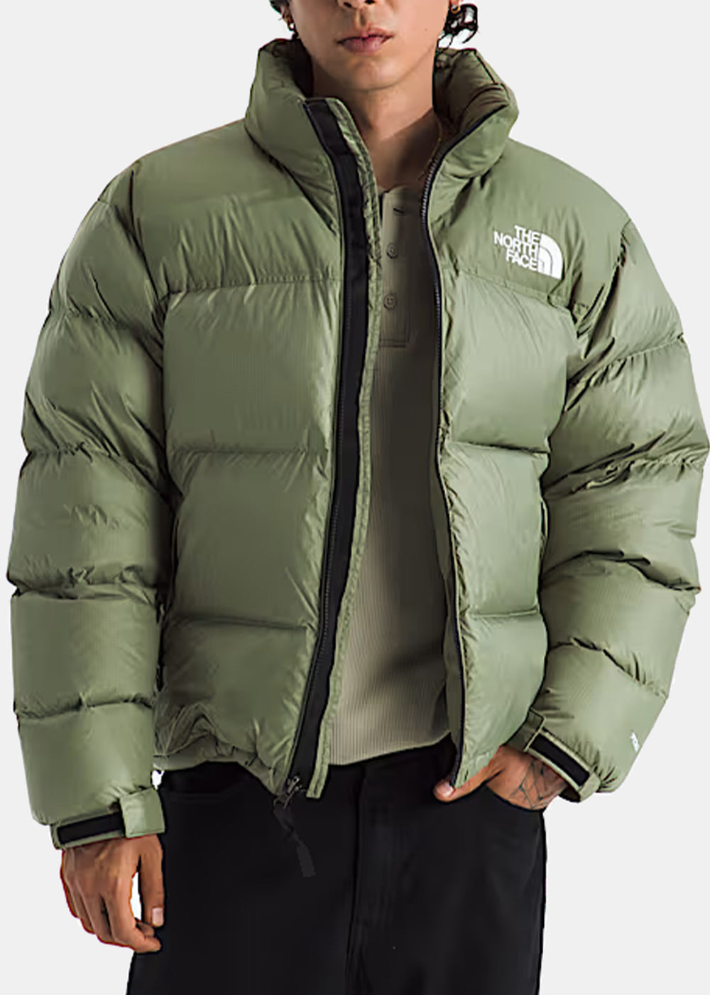 Light Green 1996 Retro Nuptse Puffer Jacket The north face оригінал – Купити в Україні – вид ззаду