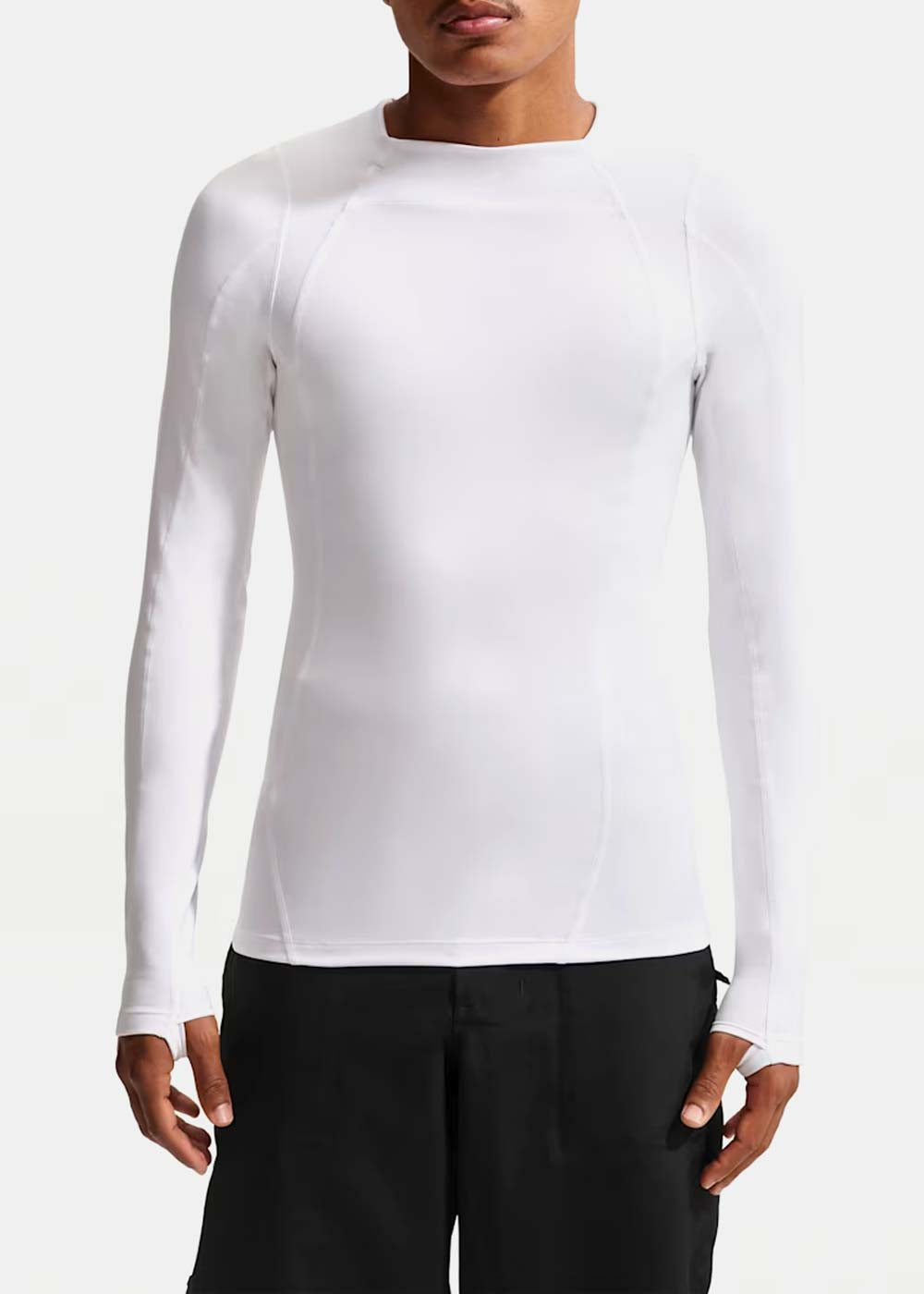 White Mens Long-Sleeve Top Nike оригінал – Купити в Україні – вид ззаду