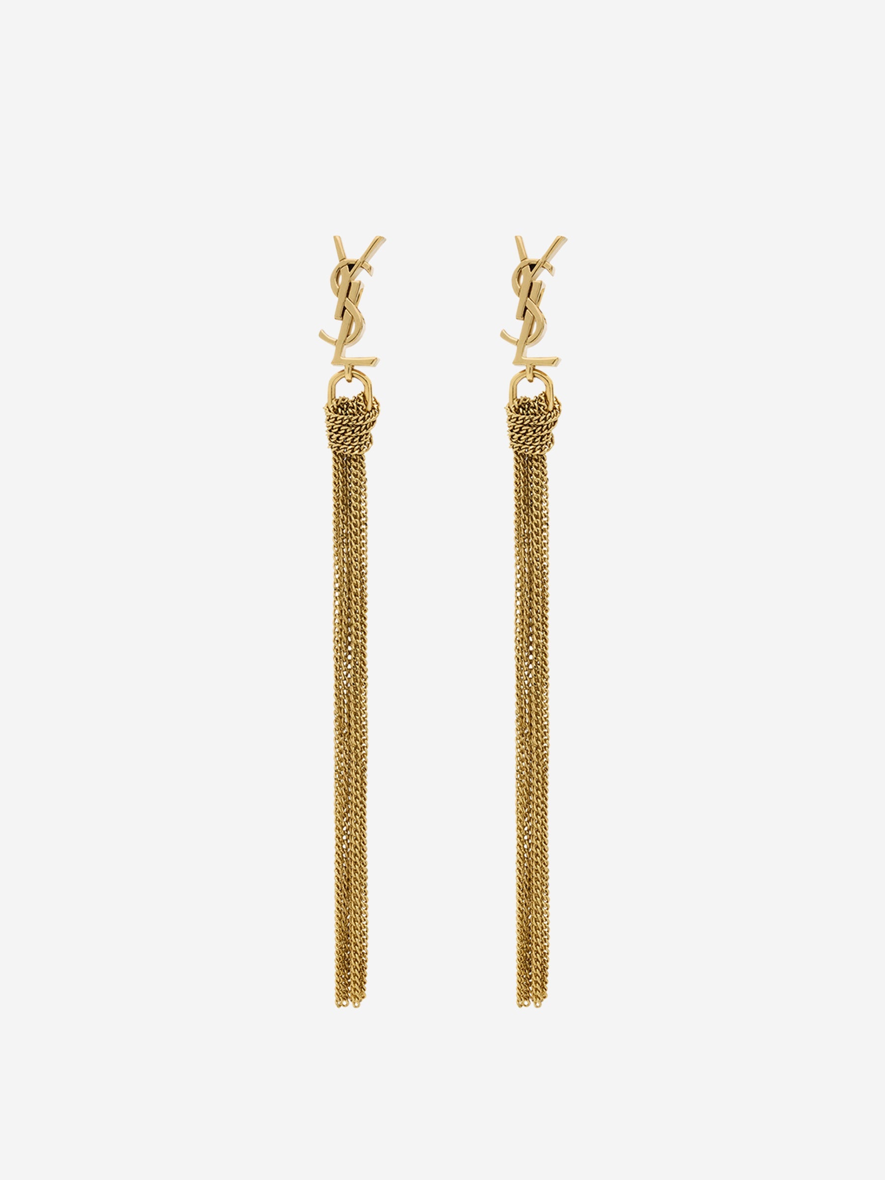 Cassandre Tassel Earrings Saint laurent – Гарантія оригінальності – боковий вид - SAINT LAURENT