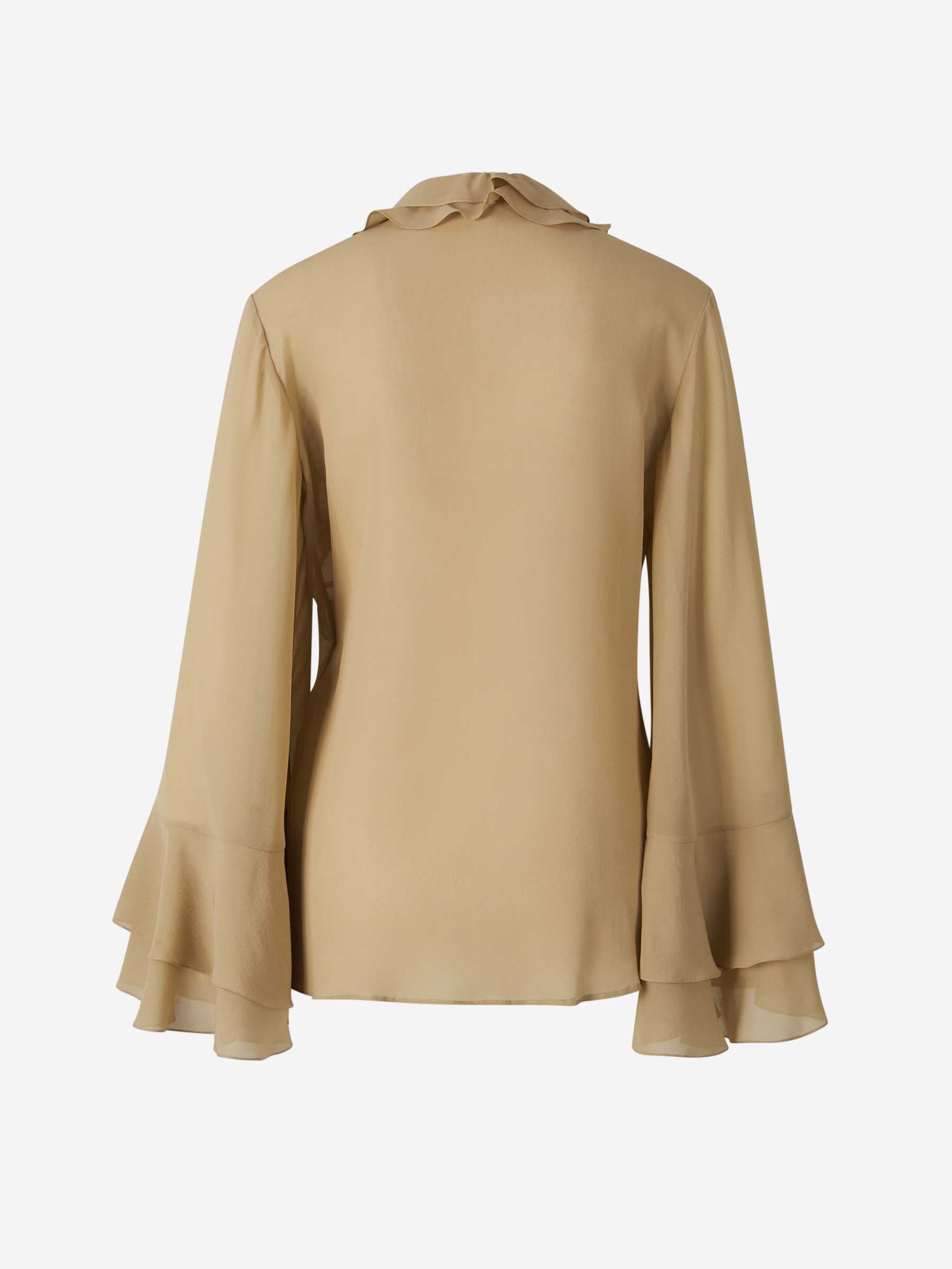 Оригінальна Silk Georgette Flowy Blouse Chloe – вид ззаду