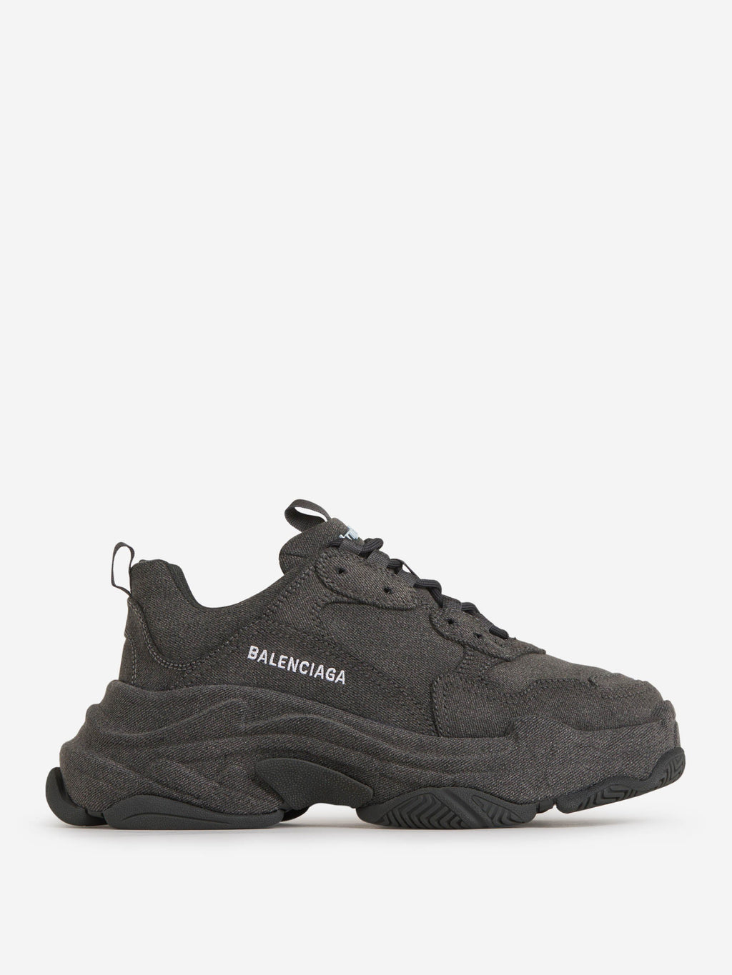 Triple S Denim Sneakers Balenciaga – Гарантія оригінальності – боковий вид